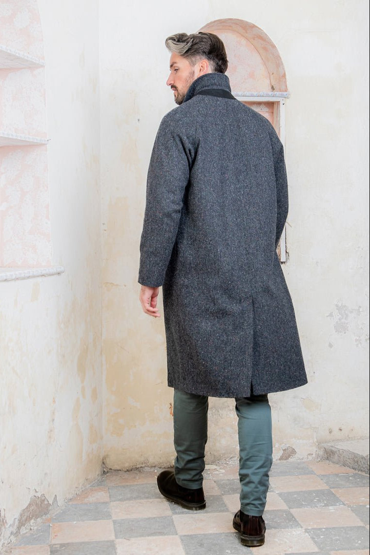 Jack Murphy Ireland - Sean Tweed Coat - Donegal Slate Herringbone - Tweed