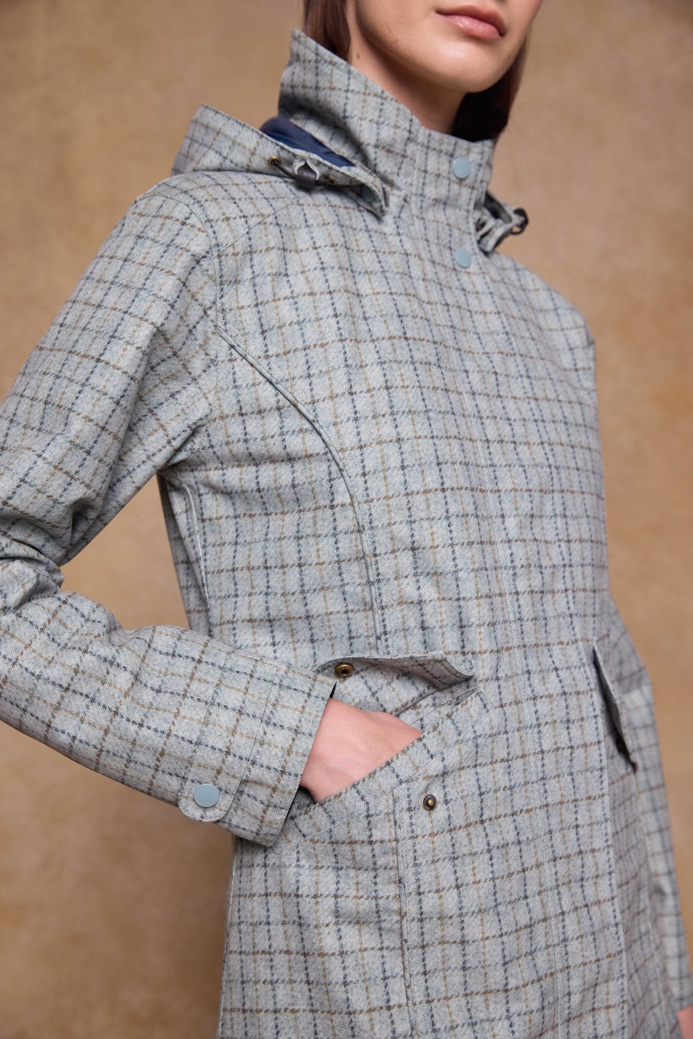 Jack Murphy Ireland - Sophia Waterproof Jacket - Jade Check - Waterproof
