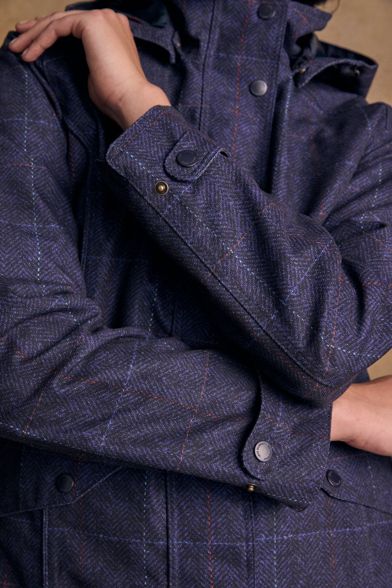 Jack Murphy Ireland - Sophia Waterproof Jacket - Navy Windowpane - Waterproof