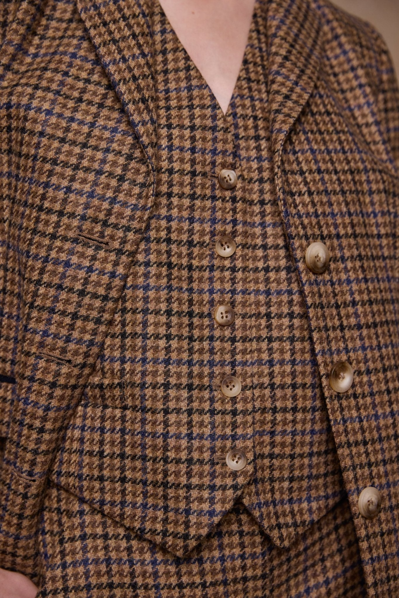 Jack Murphy Clothing - Tara Tweed Hacking Jacket - Blue Driftwood Check - Tweed