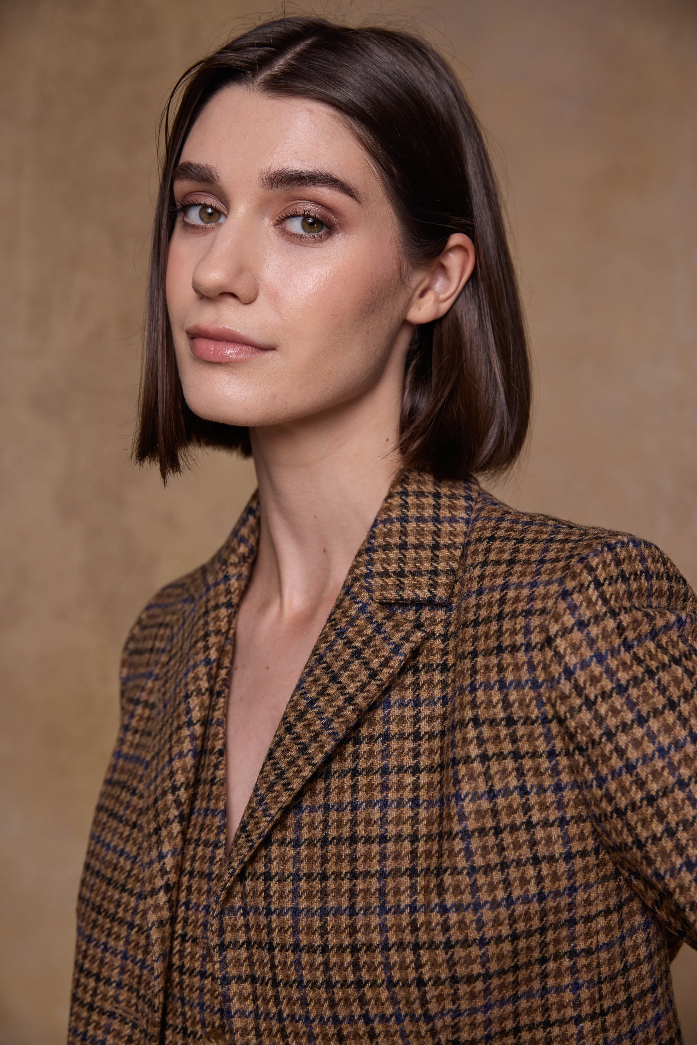 Tara Tweed Hacking Jacket - Blue Driftwood Check
