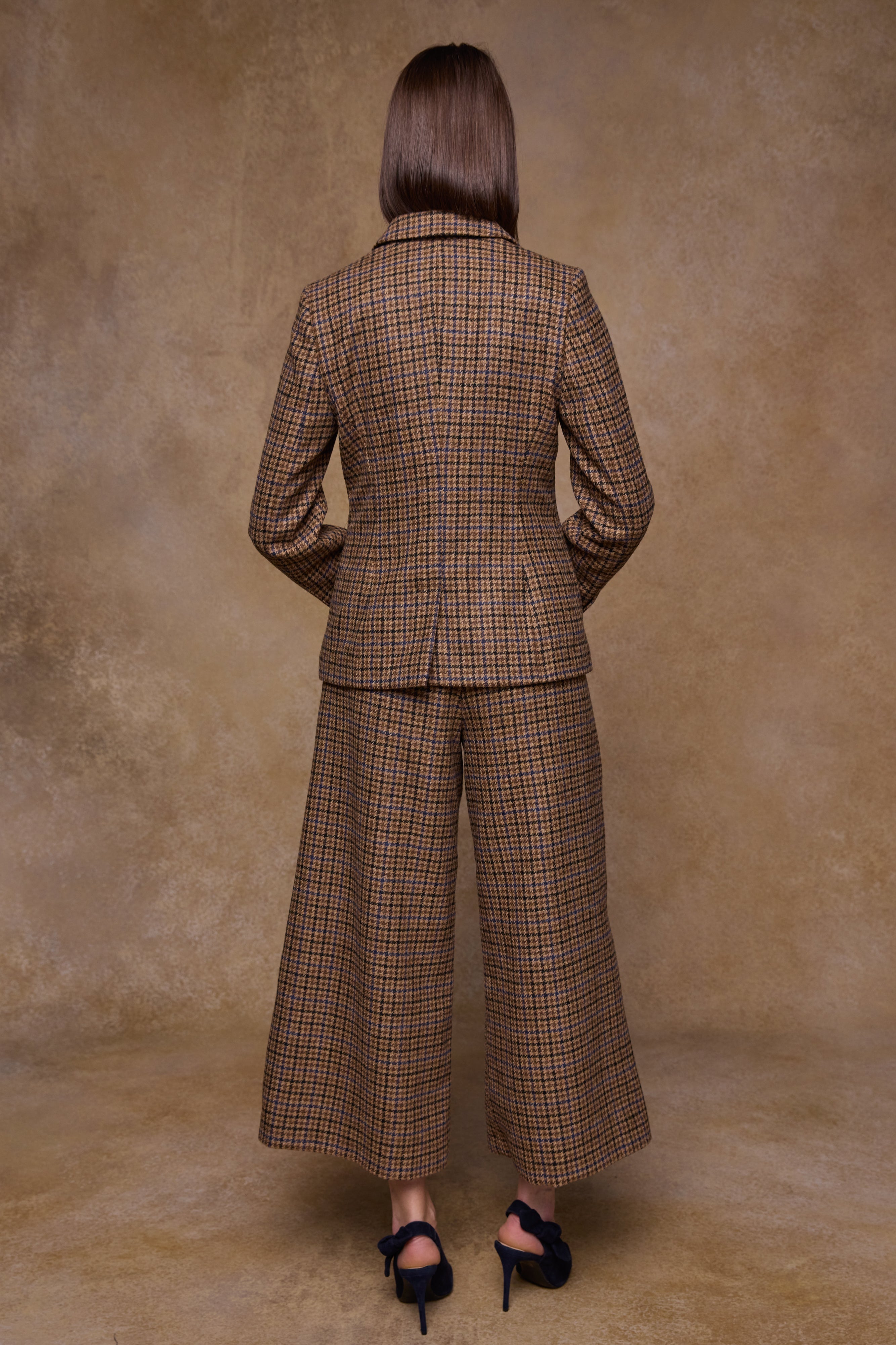 Tara Tweed Hacking Jacket - Blue Driftwood Check