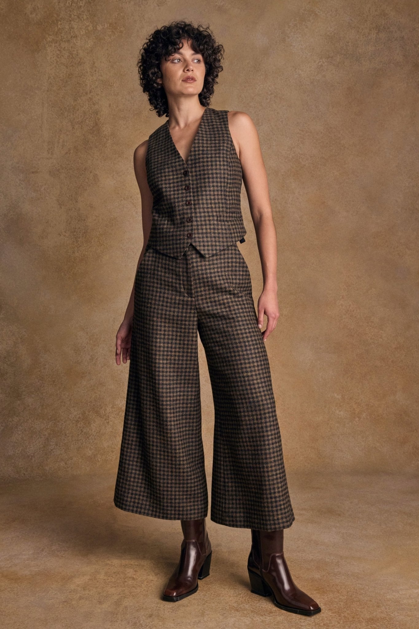 Jack Murphy Ireland - Enya Tweed Culottes - Earth Check - Tweed