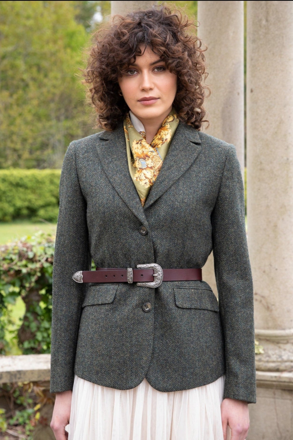 Jack Murphy Ireland - Tara Tweed Hacking Jacket - Green Fields - Tweed