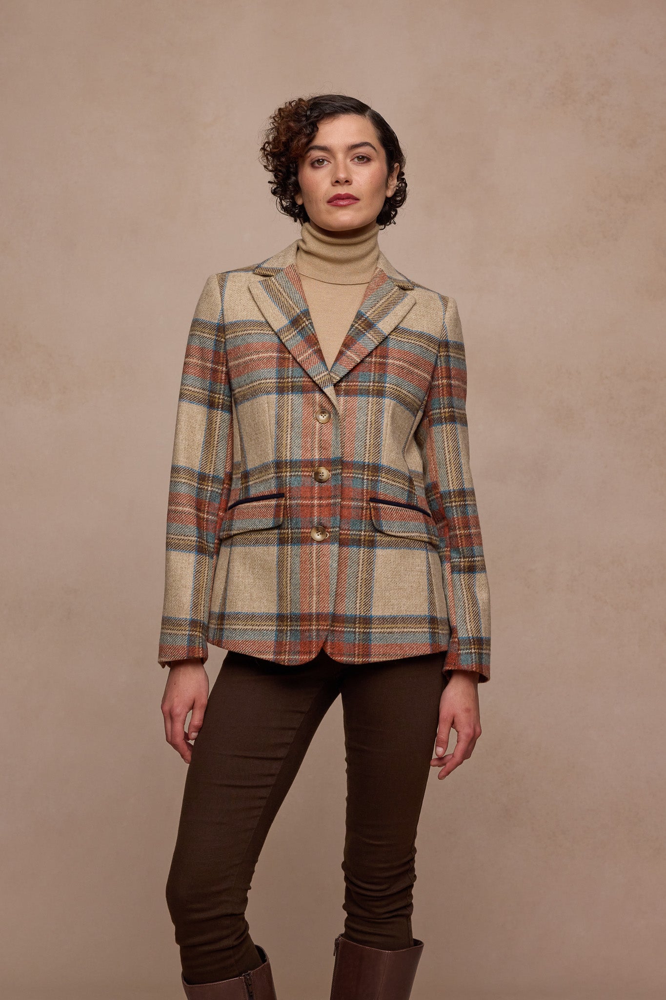 Tara Tweed Hacking Jacket - Autumn Check