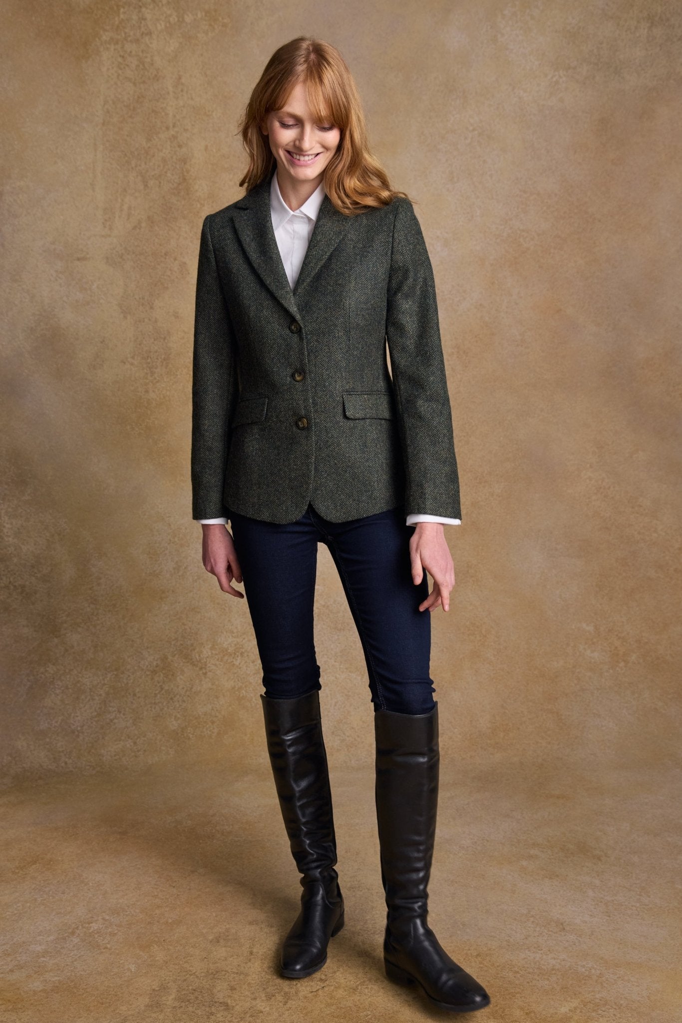 Jack Murphy Ireland - Tara Tweed Hacking Jacket - Green Fields - Tweed