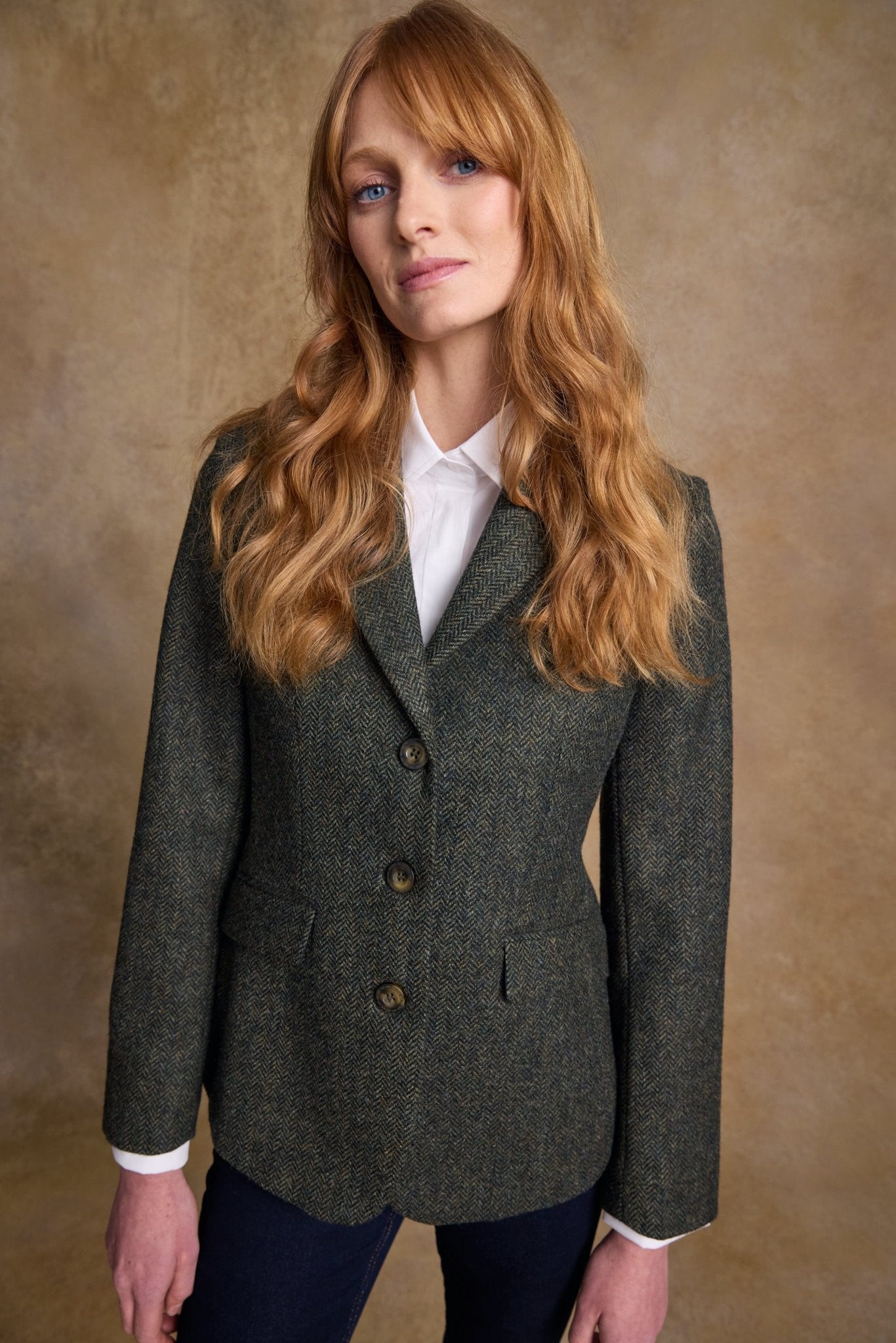 Jack Murphy Ireland - Tara Tweed Hacking Jacket - Green Fields - Tweed