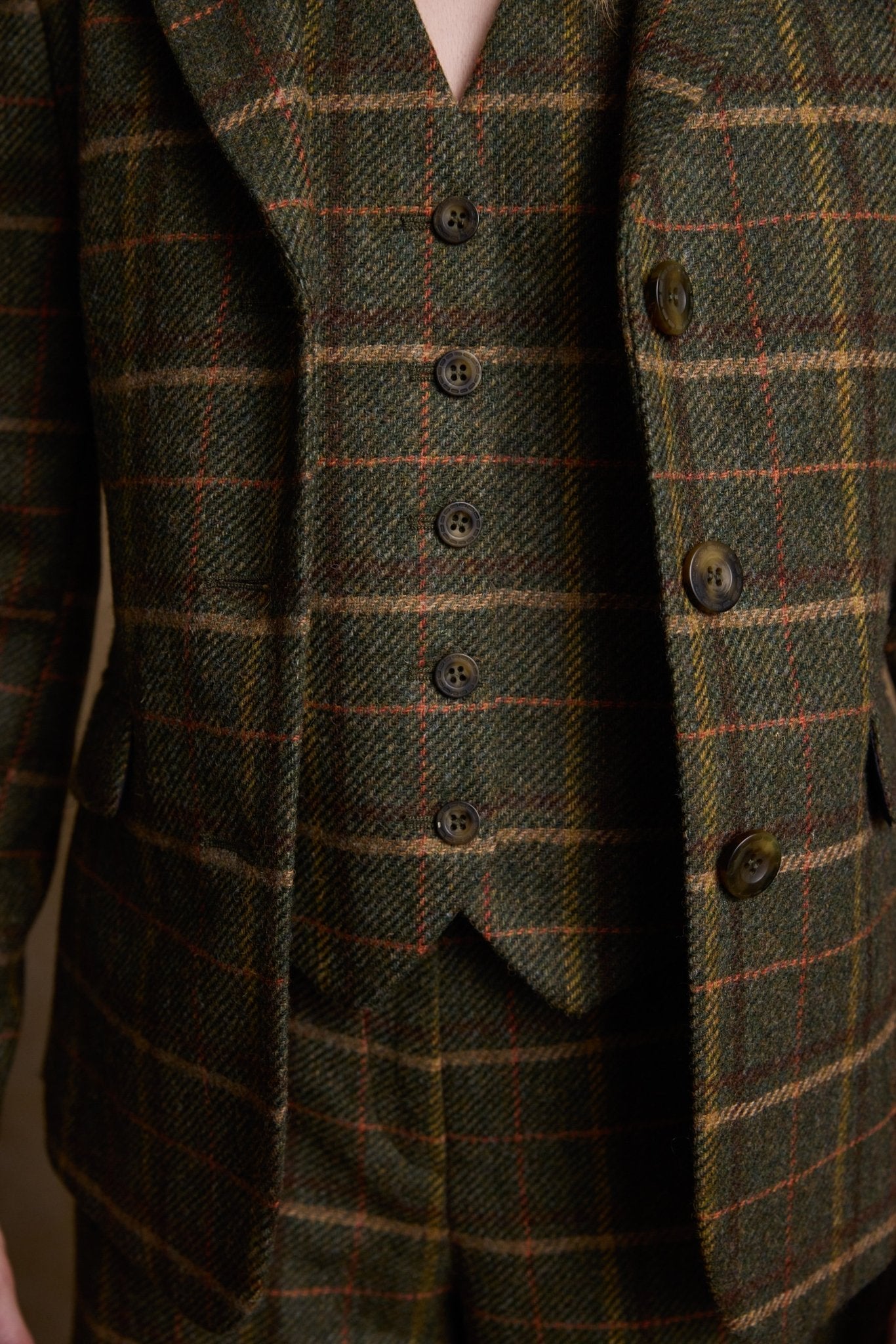 Jack Murphy Ireland - Enya Tweed Culottes - Green Country Check - Tweed