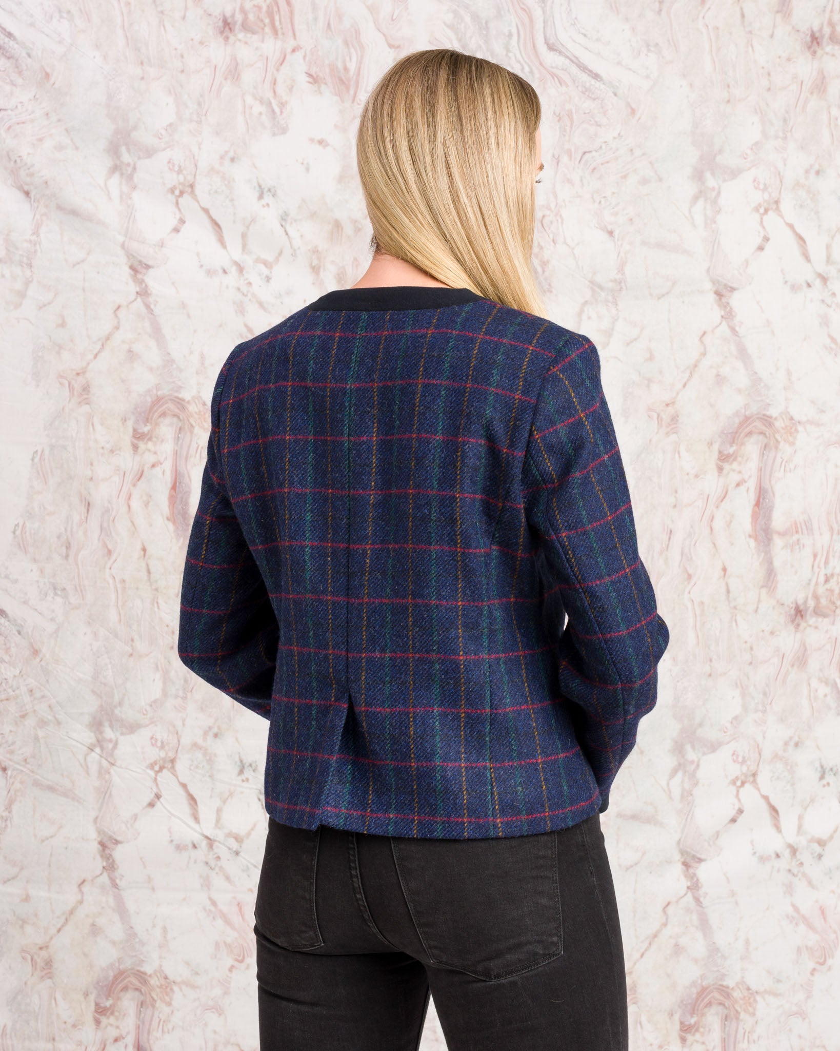 Anna Tweed Jacket - Primary Navy