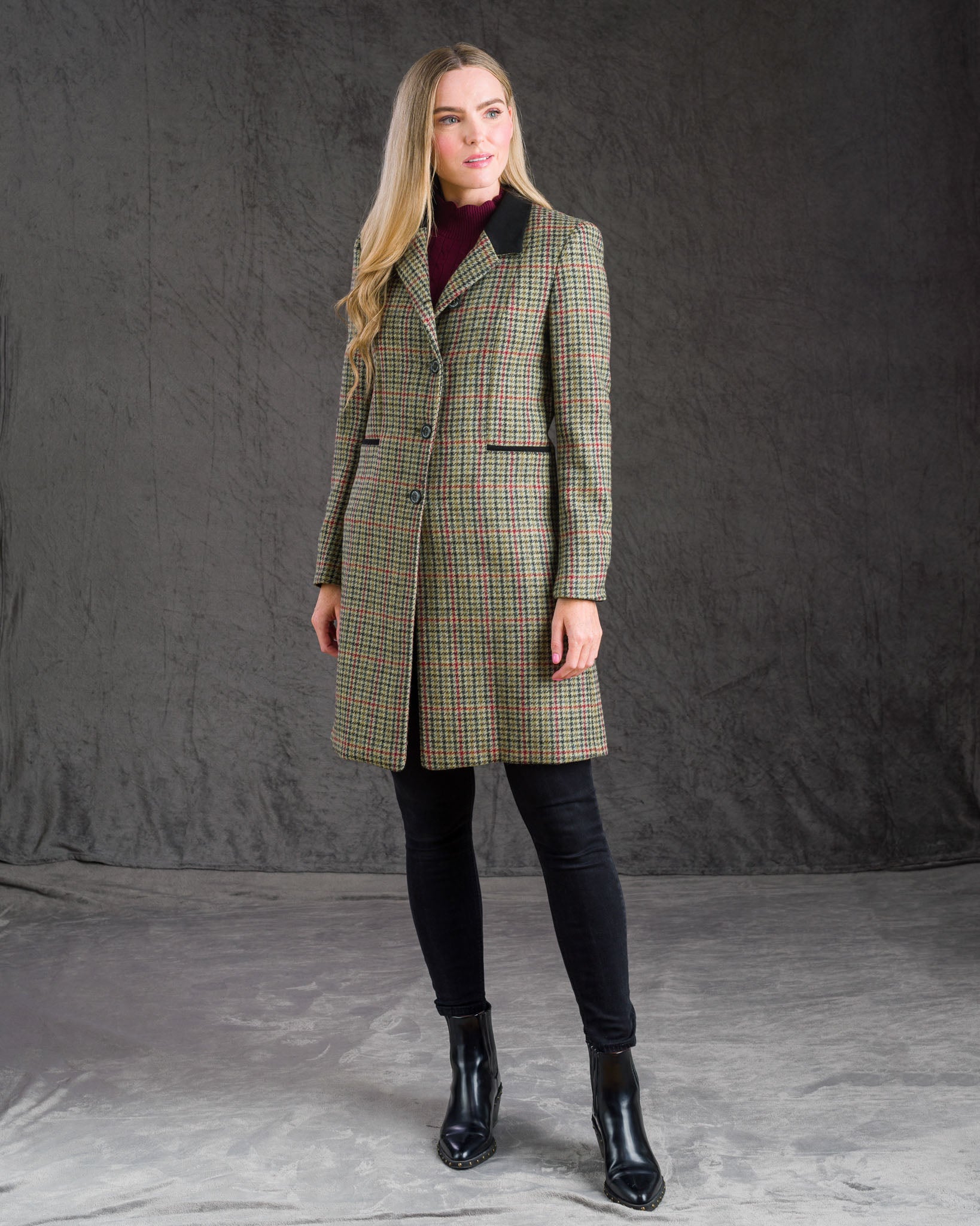 Jack Murphy Ireland - Isabella Tweed Coat - Hacking Check - Tweed