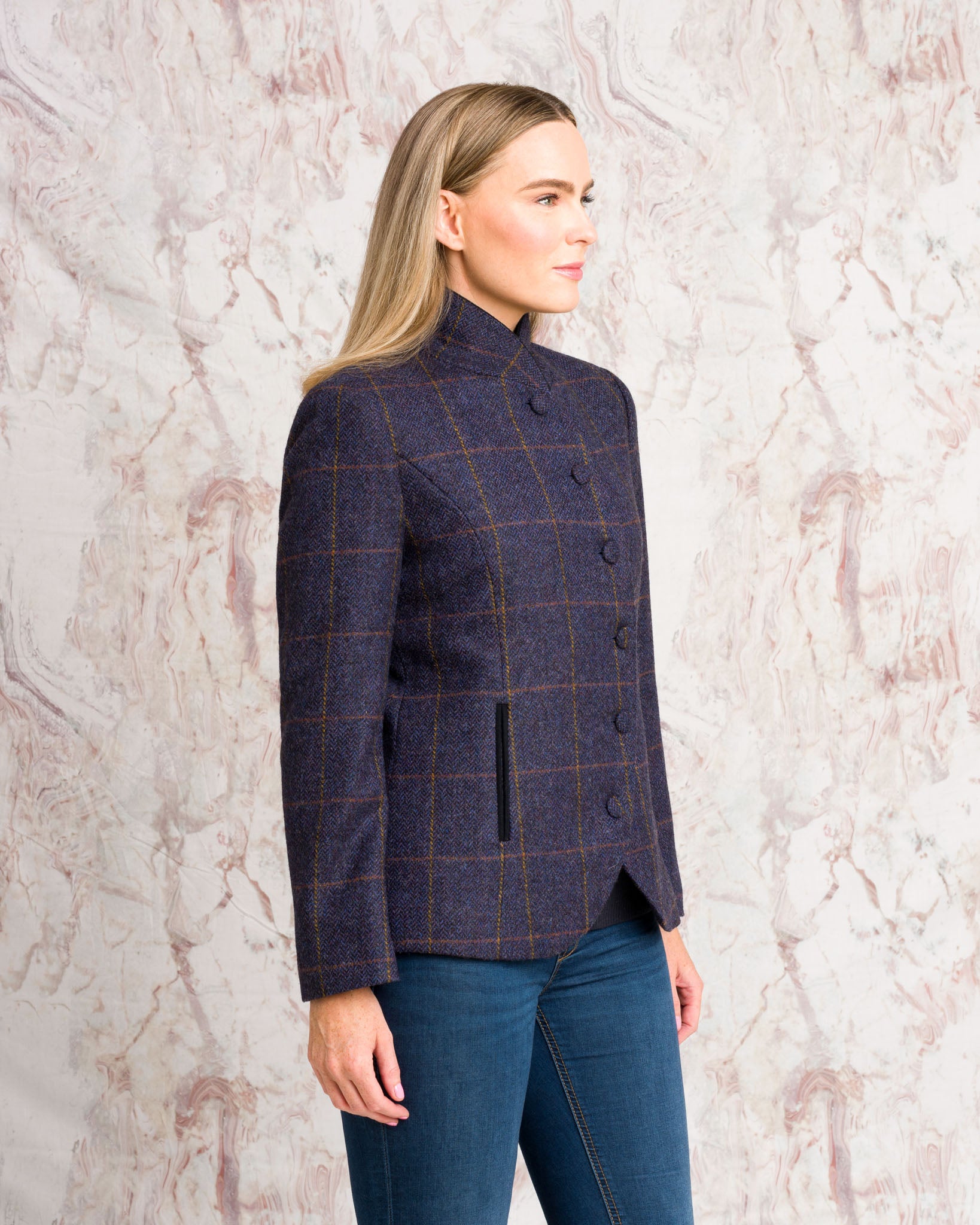 Purple tweed store jacket womens