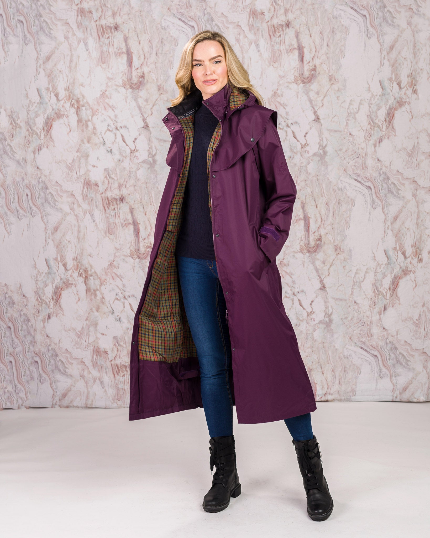 Malvern Waterproof Coat - Blackberry