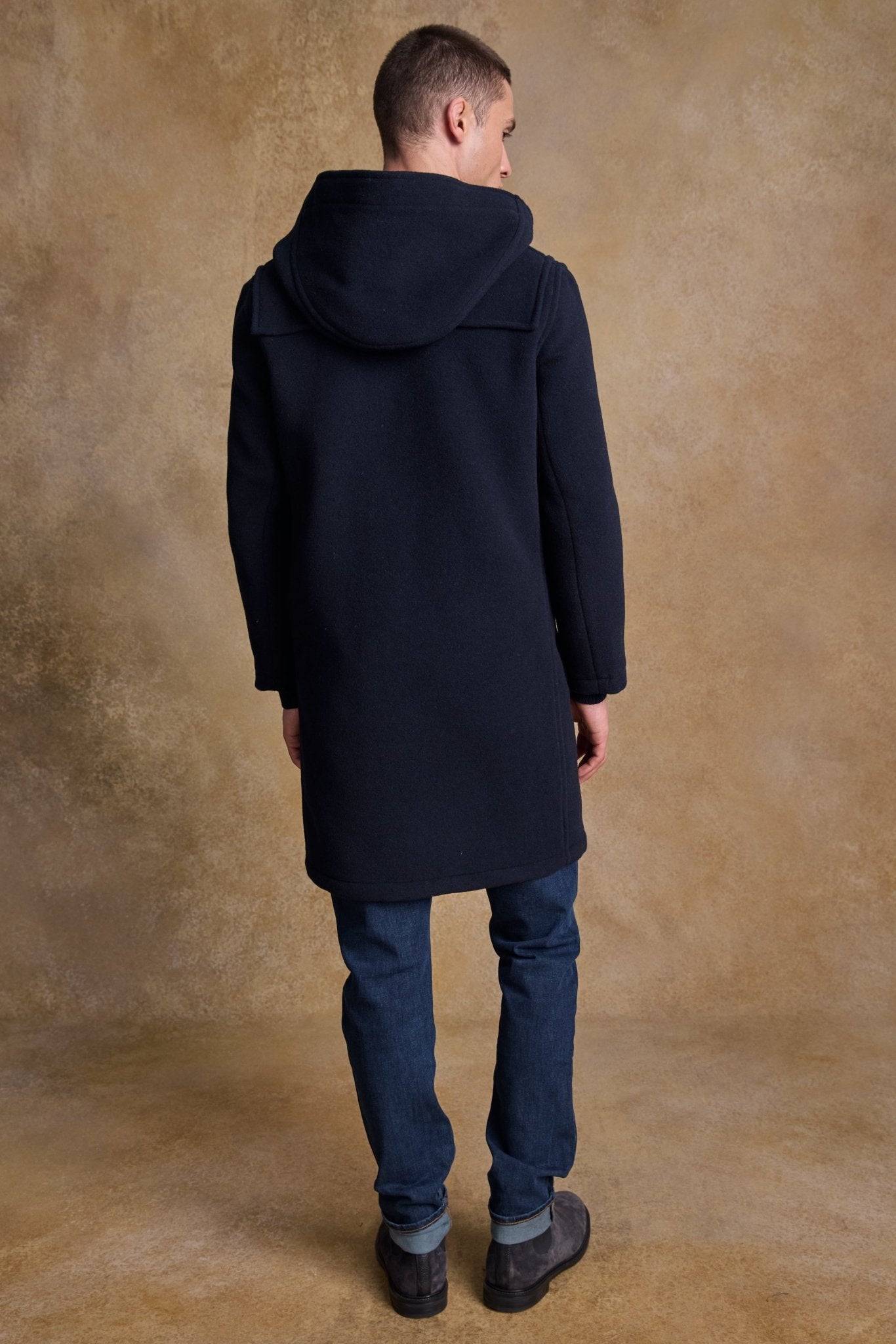 Jack Murphy Clothing - Alex Wool Duffle Coat - Navy - Tweed