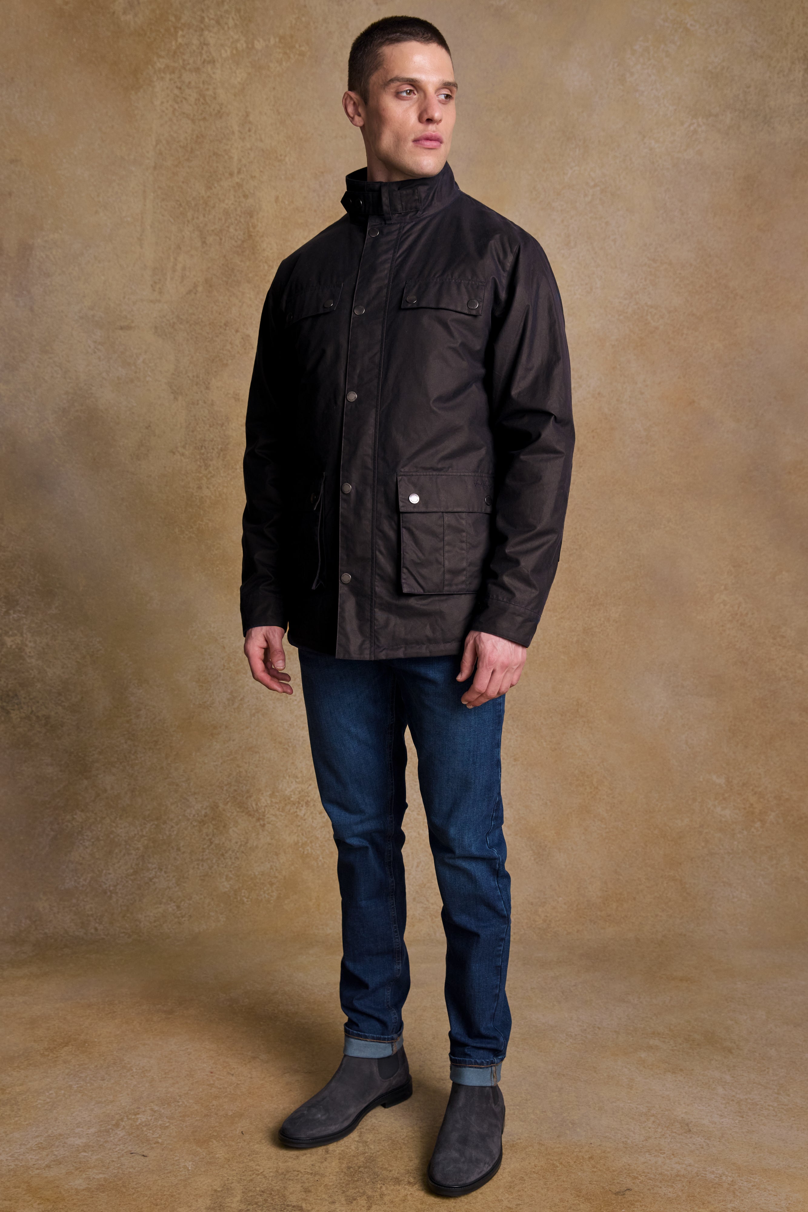 Ciaran Wax Jacket - Rustic Brown