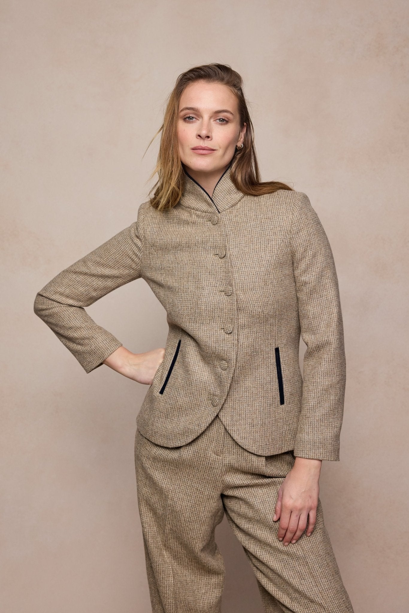 Nicole Tweed Jacket - Barley Weave