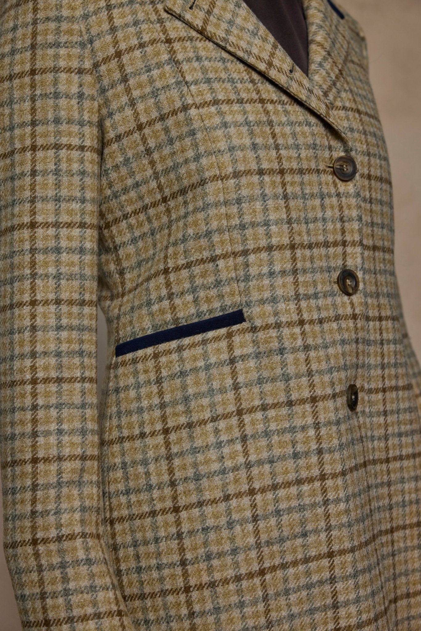 Jack Murphy Clothing - Isabella Tweed Coat - Caramel Check - Tweed