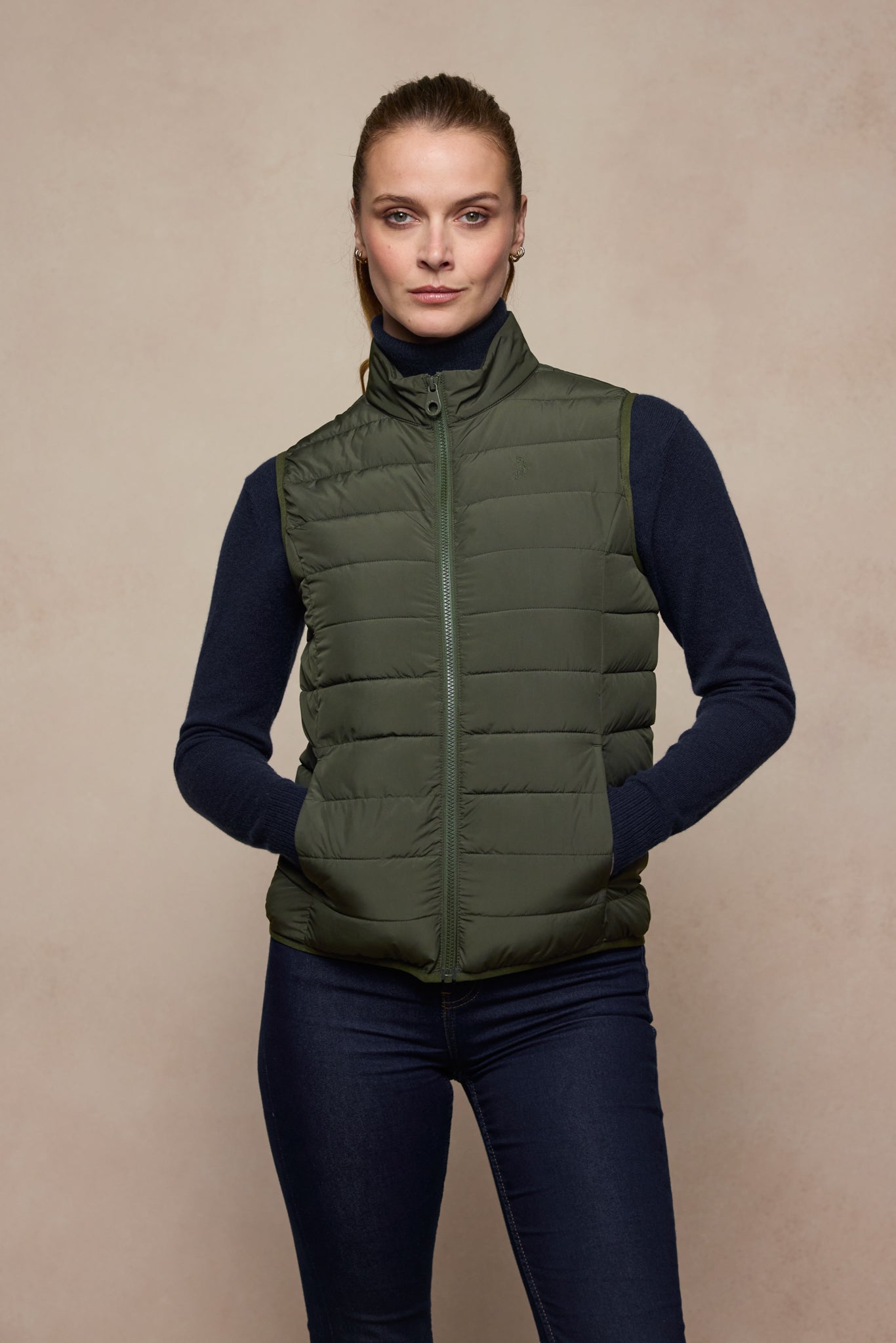 Leah Puffa Gilet - Olive