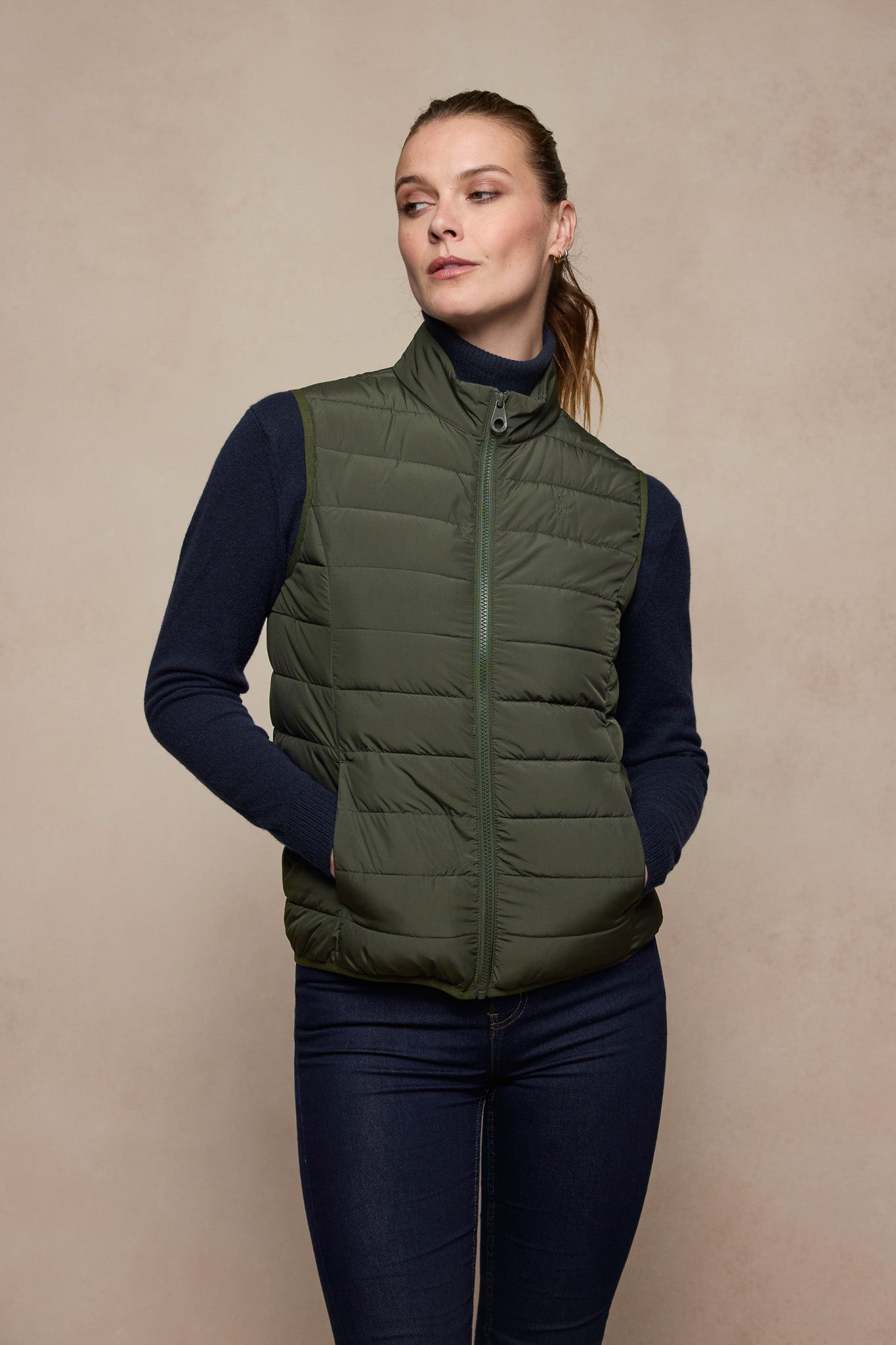 Leah Puffa Gilet - Olive