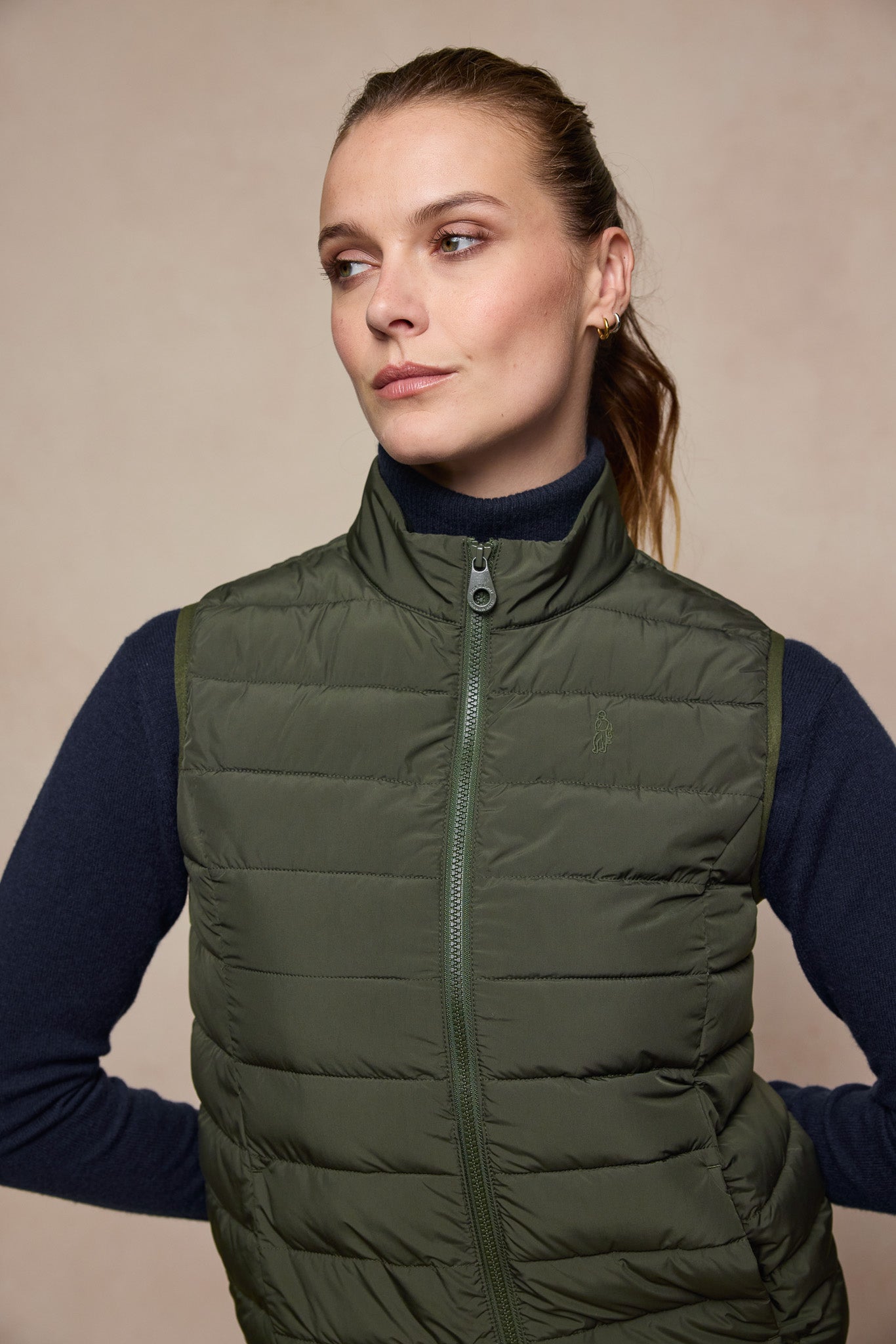 Leah Puffa Gilet - Olive