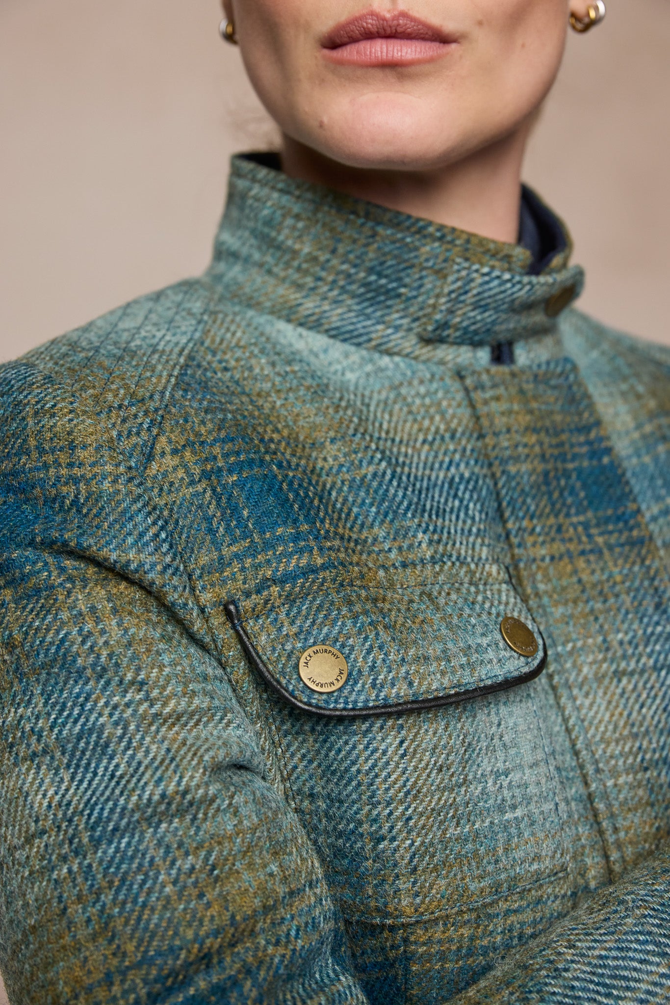 Maeve Tweed Jacket - Ocean Check