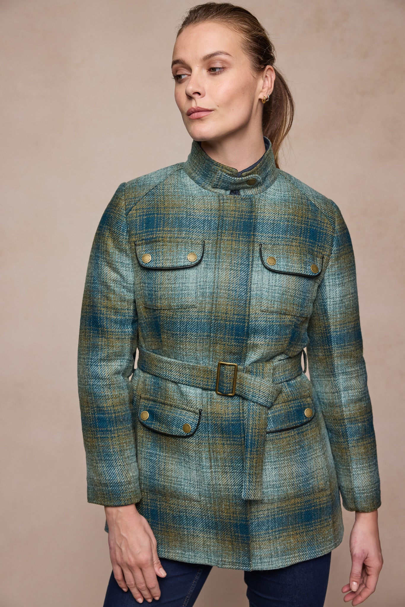 Maeve Tweed Jacket - Ocean Check