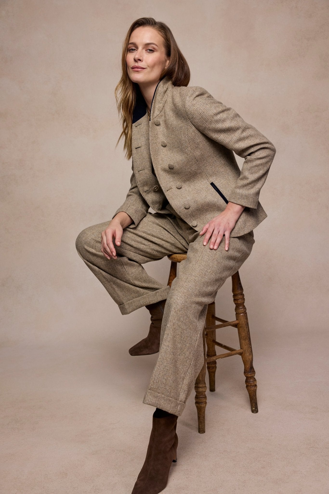 Nicole Tweed Jacket - Barley Weave