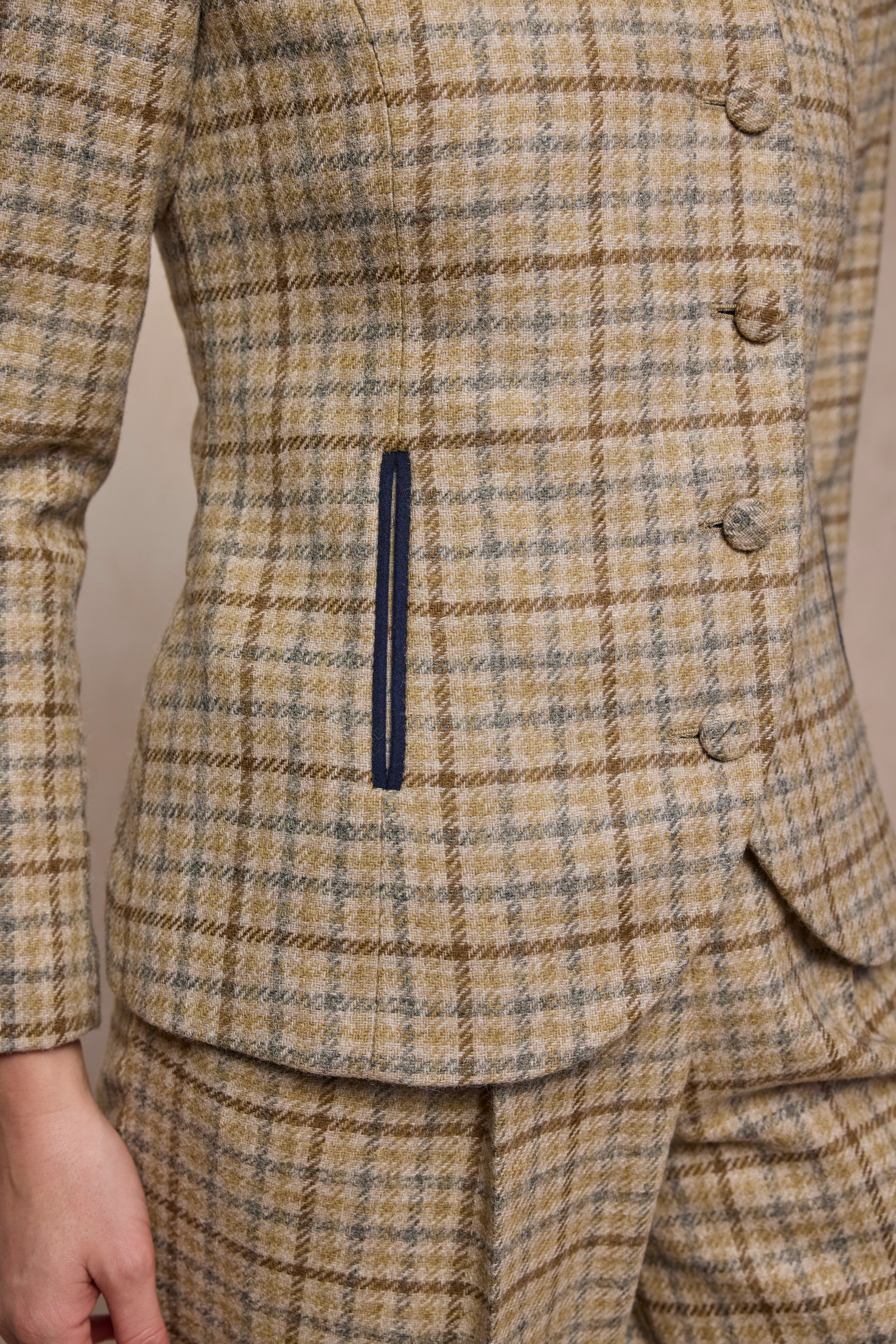 Veste Nicole Tweed - Carreaux Caramel