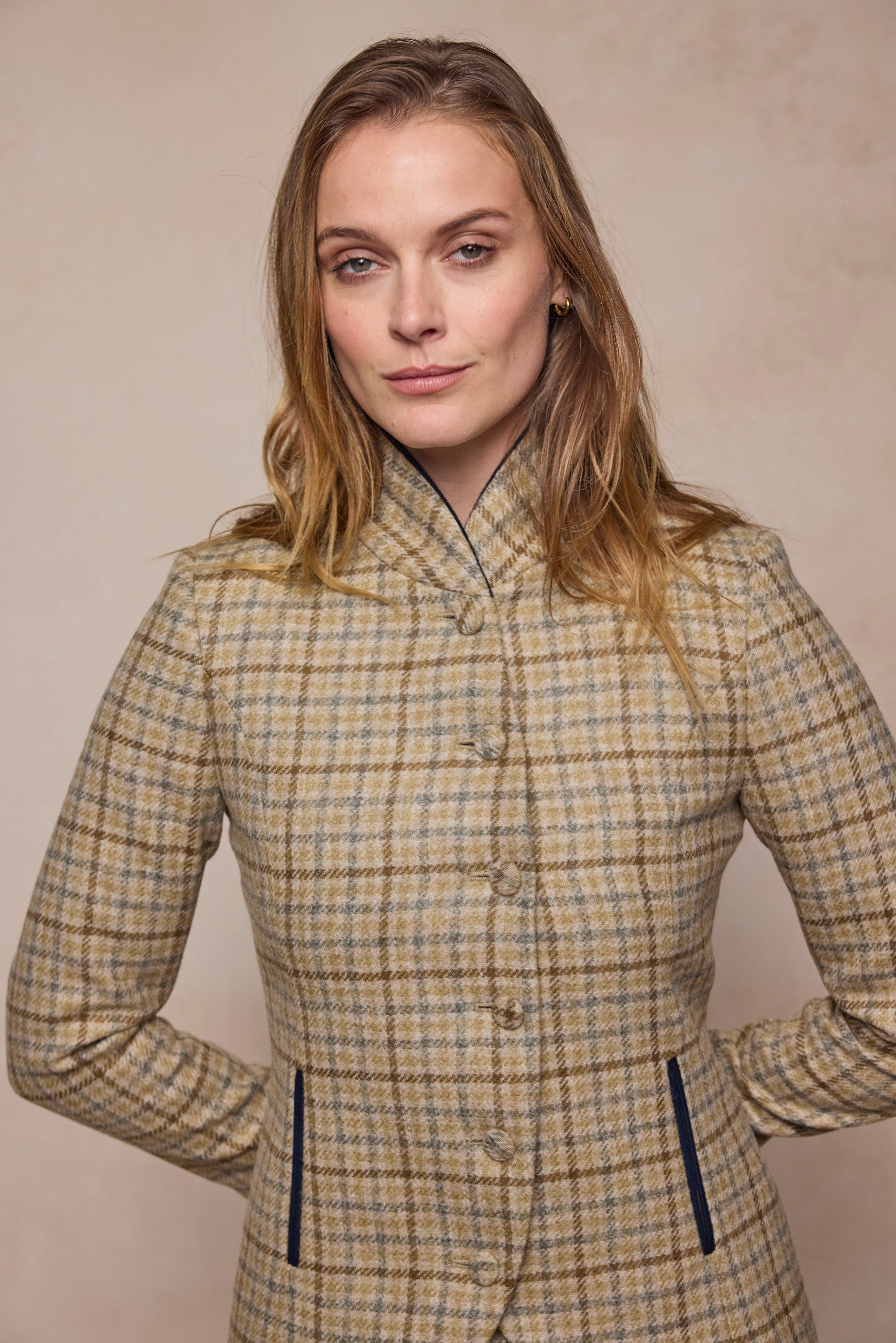 Veste Nicole Tweed - Carreaux Caramel