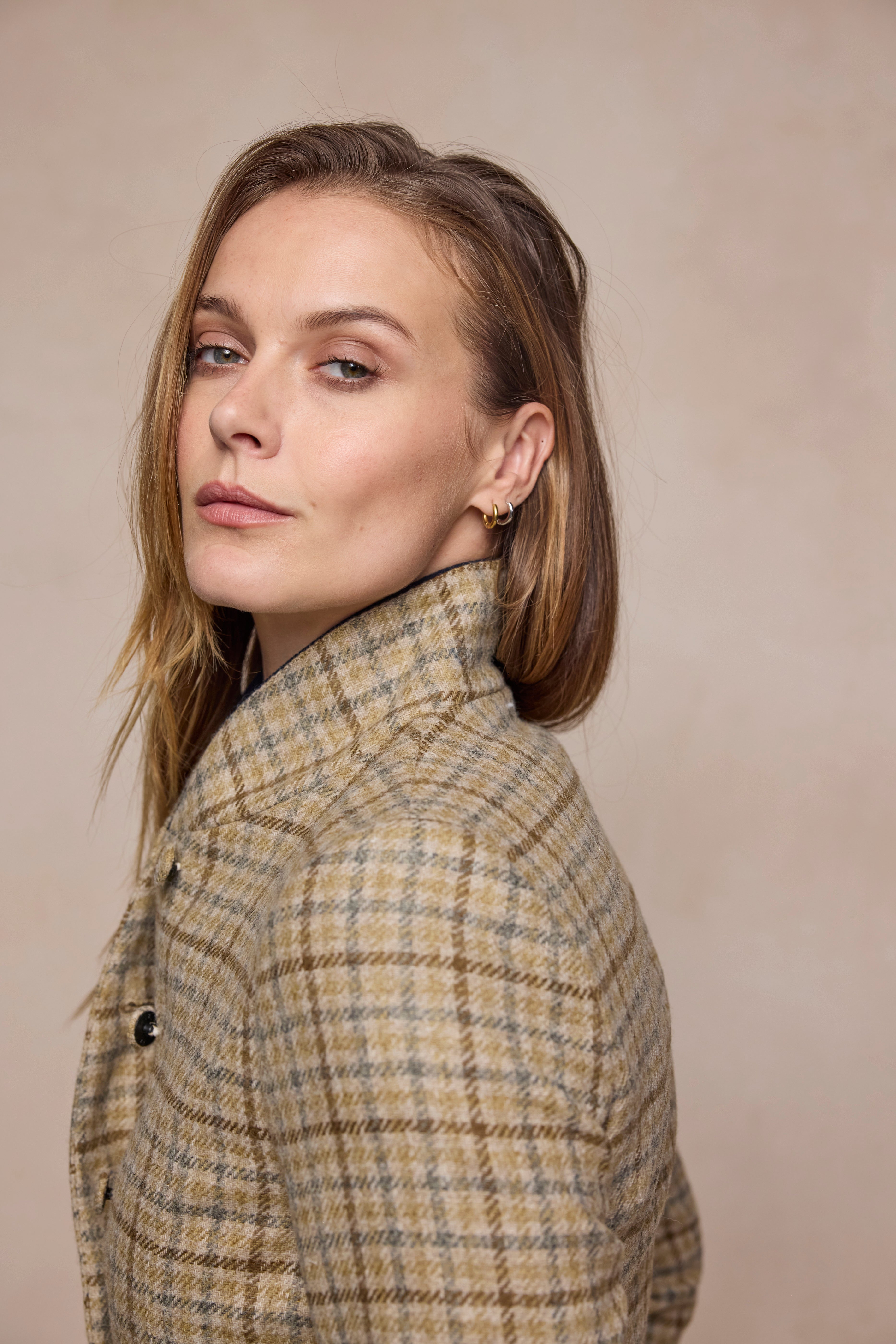 Veste Nicole Tweed - Carreaux Caramel