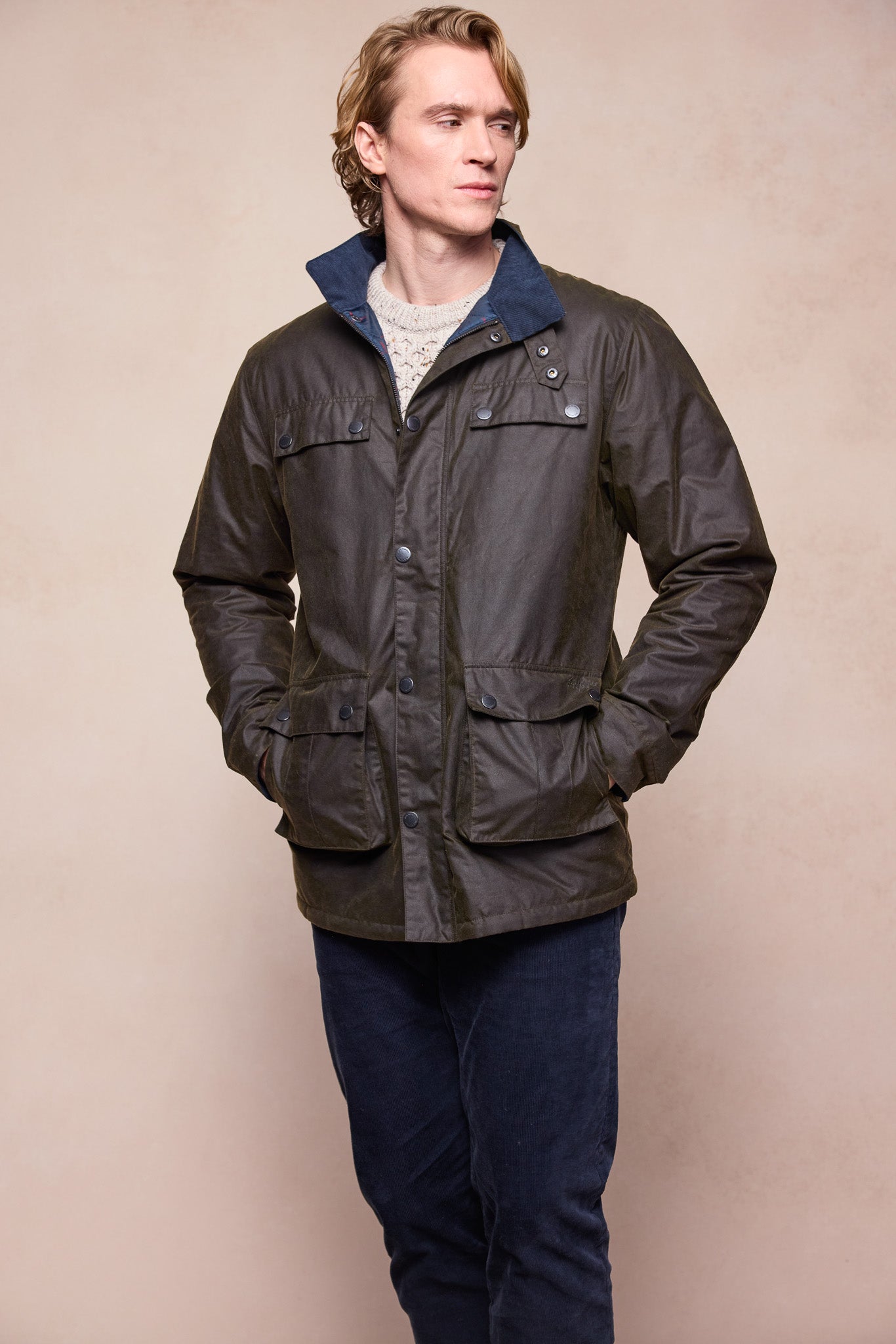 Ciaran Wax Jacket - Rustic Brown