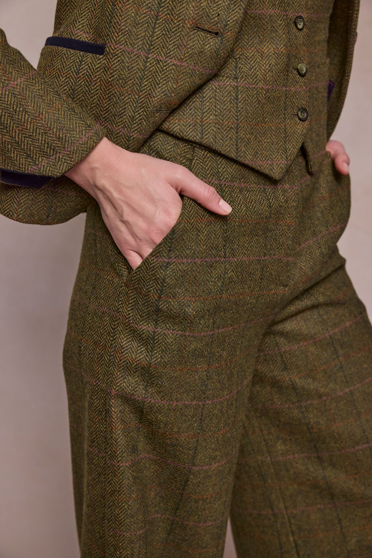 Enya Tweed Culottes - Woodland Check
