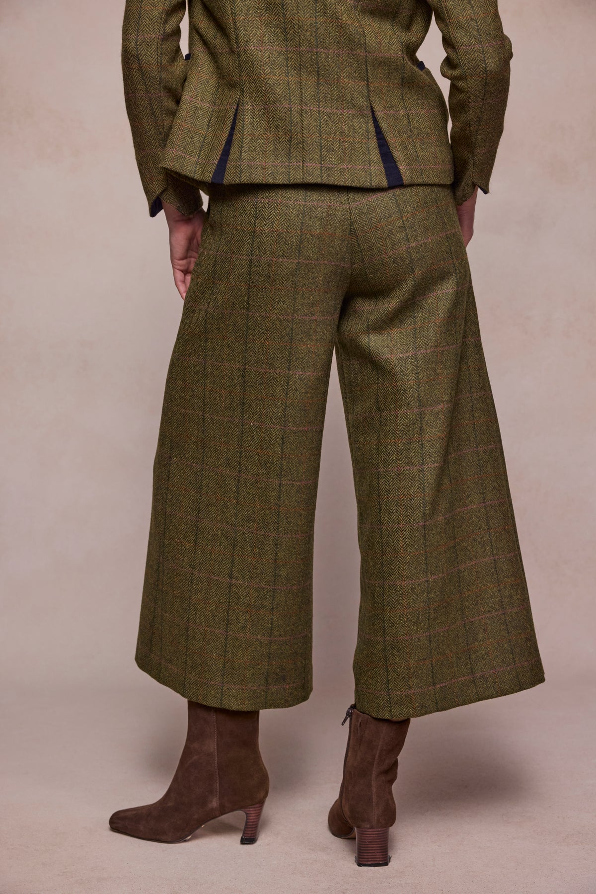 Enya Tweed Culottes - Woodland Check