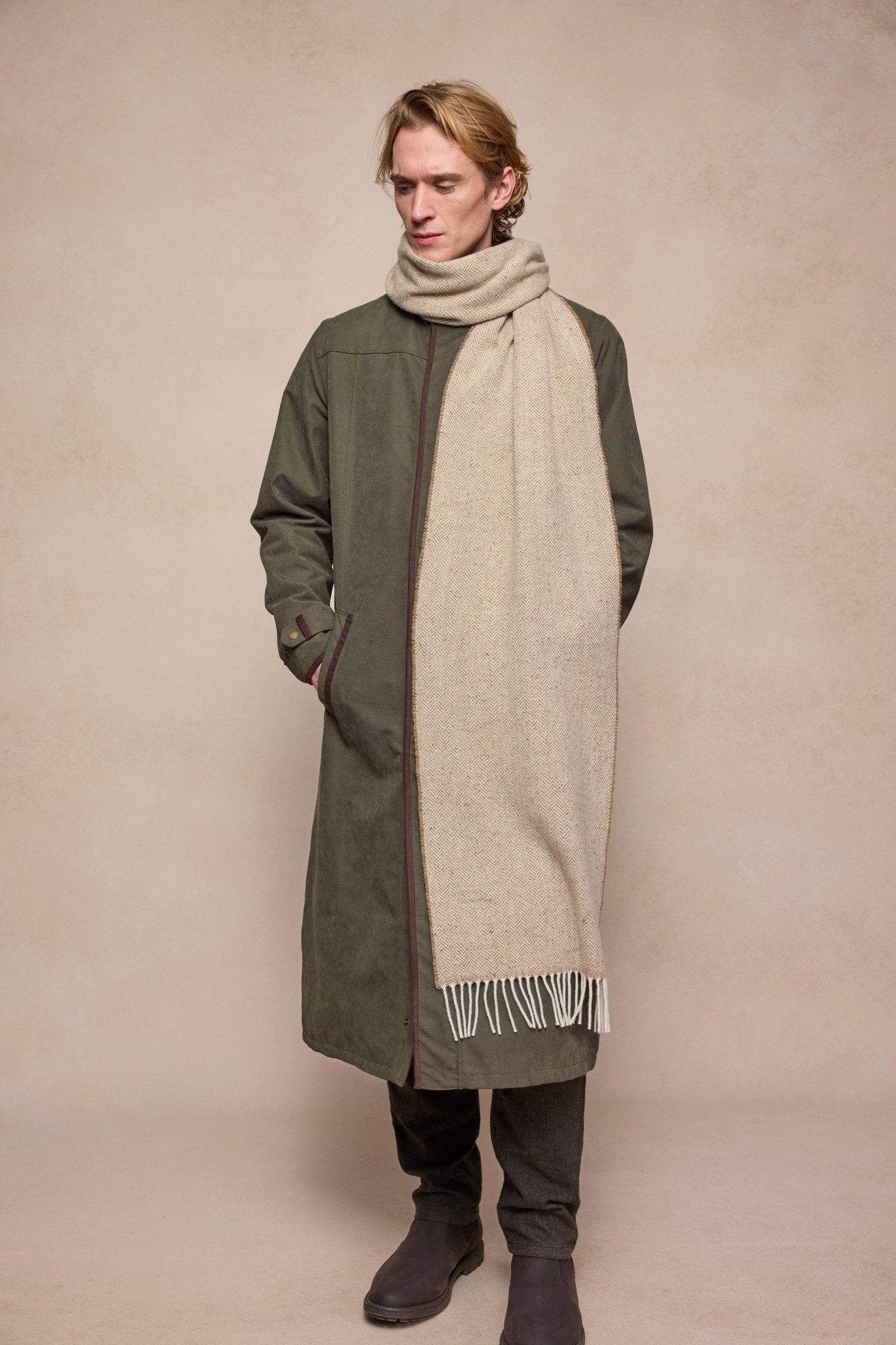 Jack Murphy Clothing - Billy Wool Scarf - Sandstone - Accessories