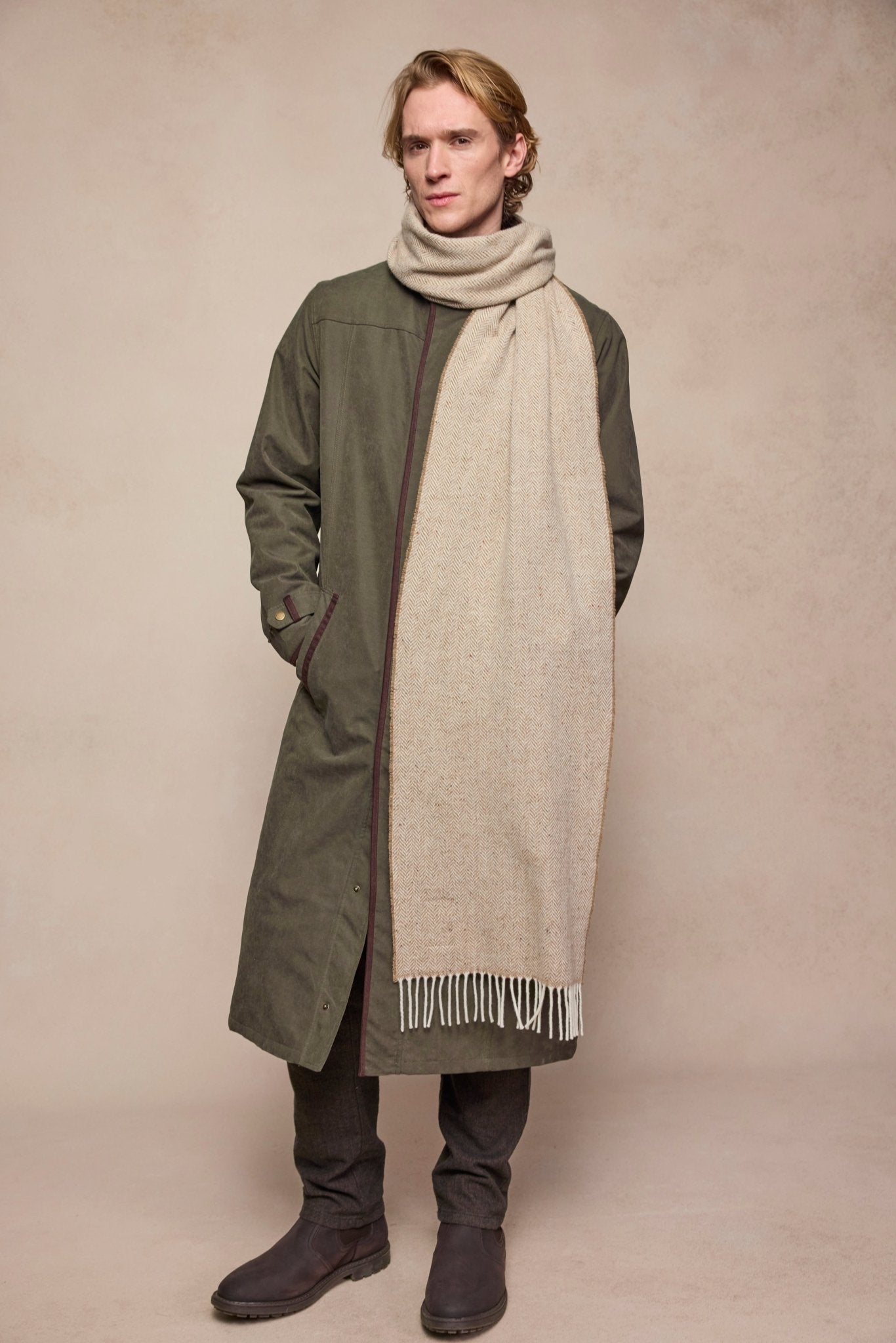 Jack Murphy Clothing - Billy Wool Scarf - Sandstone - Accessories