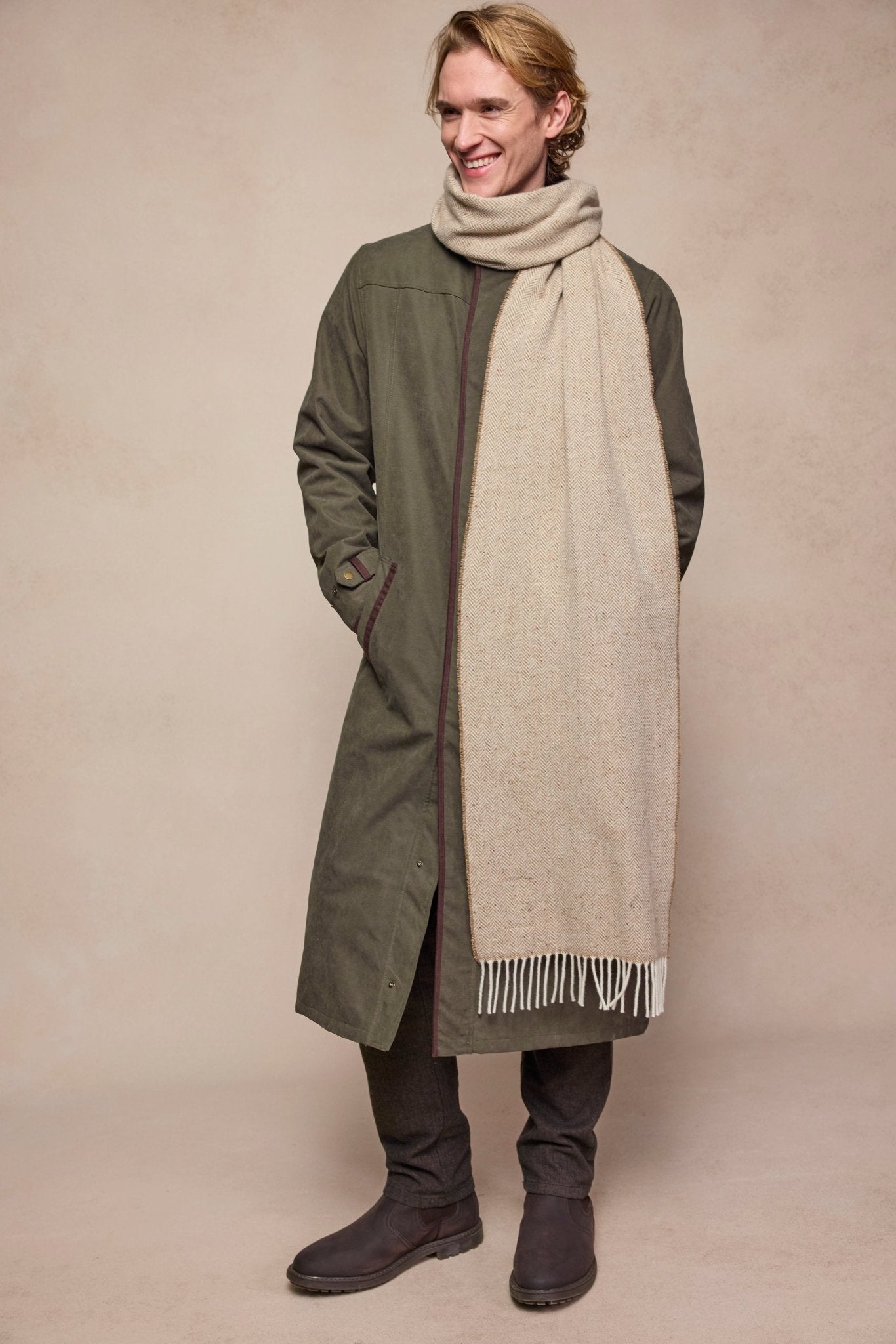Jack Murphy Clothing - Billy Wool Scarf - Sandstone - Accessories