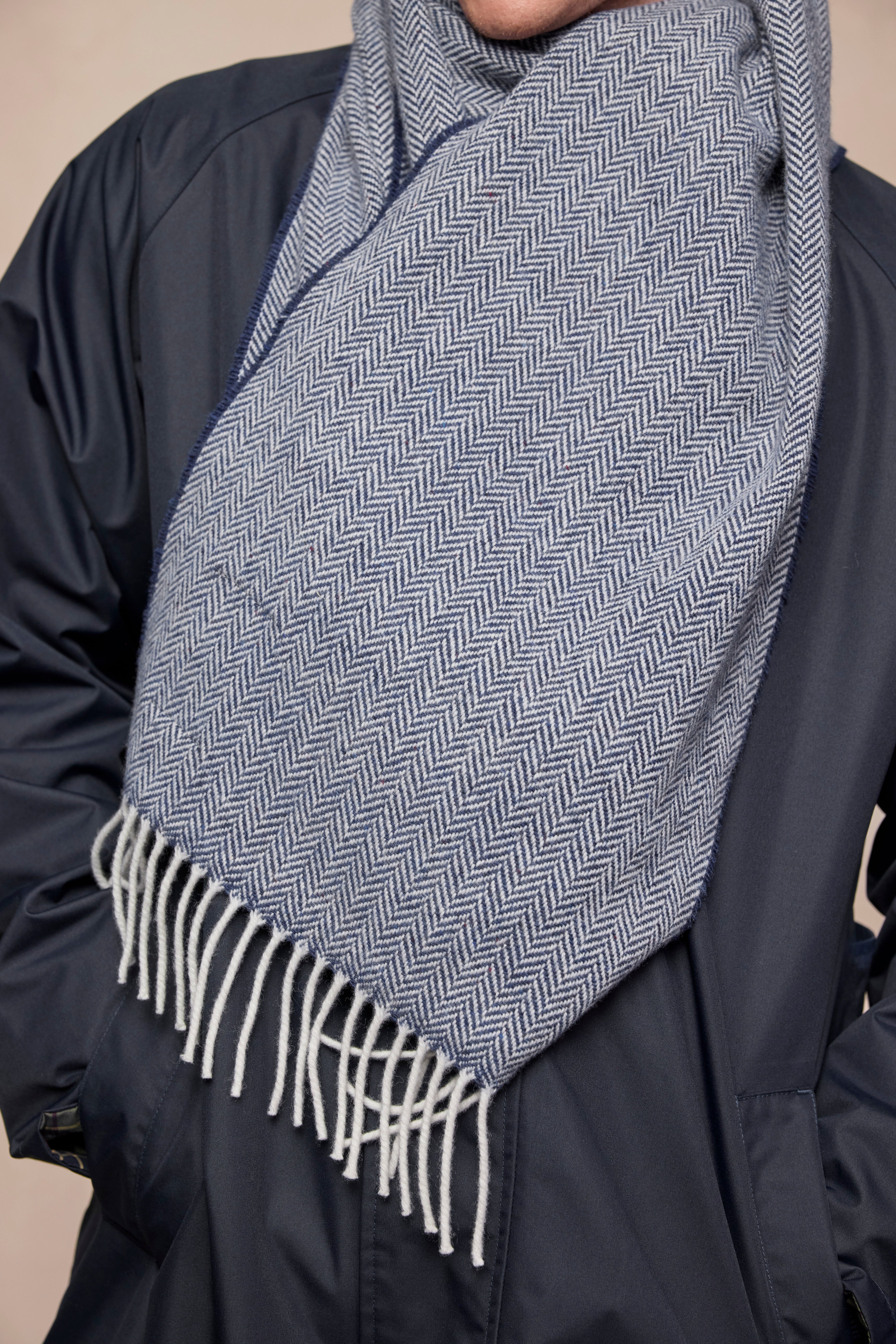 Billy Wool Scarf - Blue Marine