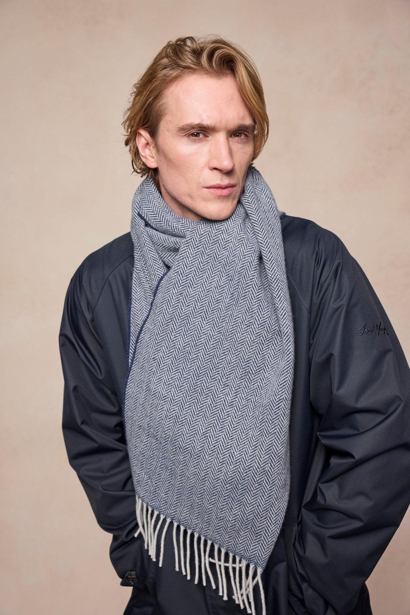 Jack Murphy Clothing - Billy Wool Scarf - Blue Marine - Accessories