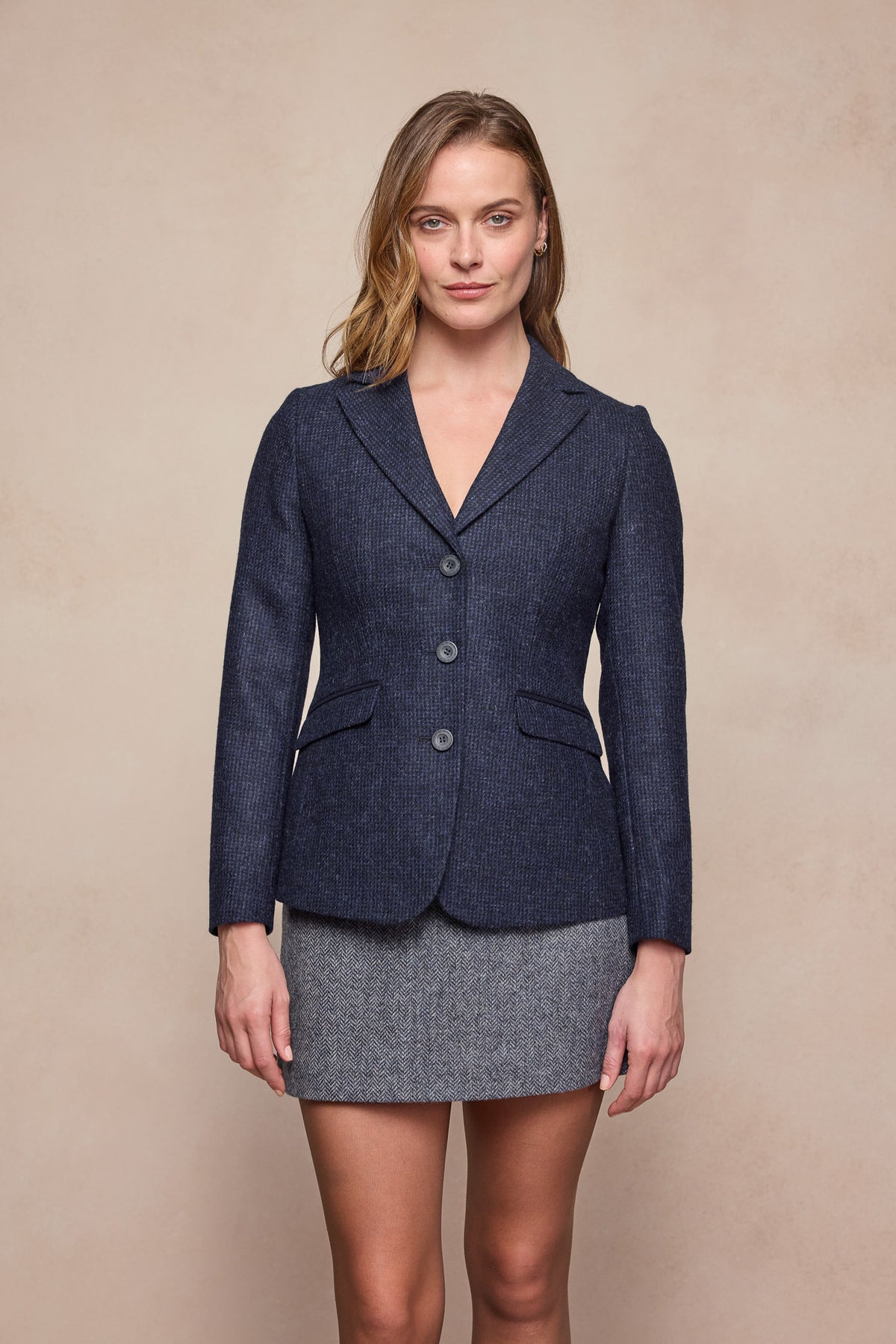 Tara Tweed Hacking Jacket - Imperial Blue
