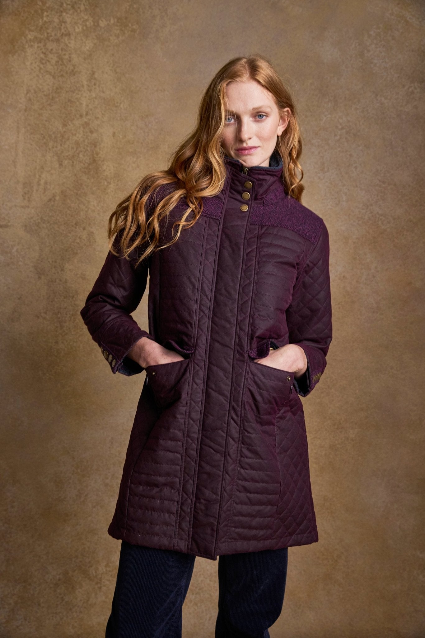 Jack Murphy Clothing - Jodie Wax Coat - Claret - Wax