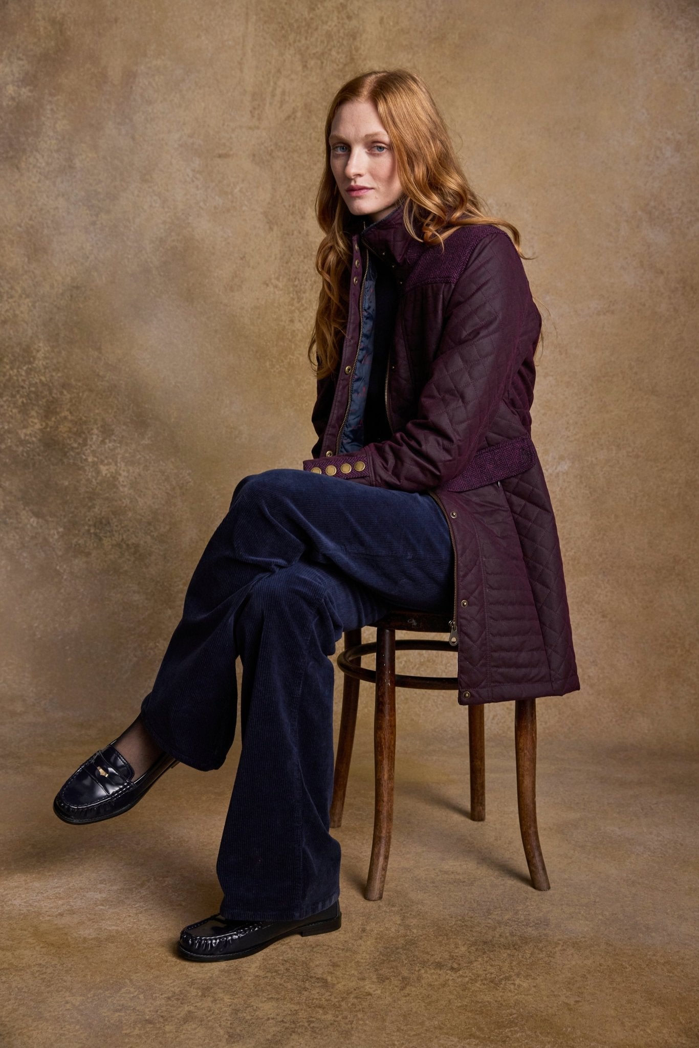 Jack Murphy Clothing - Jodie Wax Coat - Claret - Wax