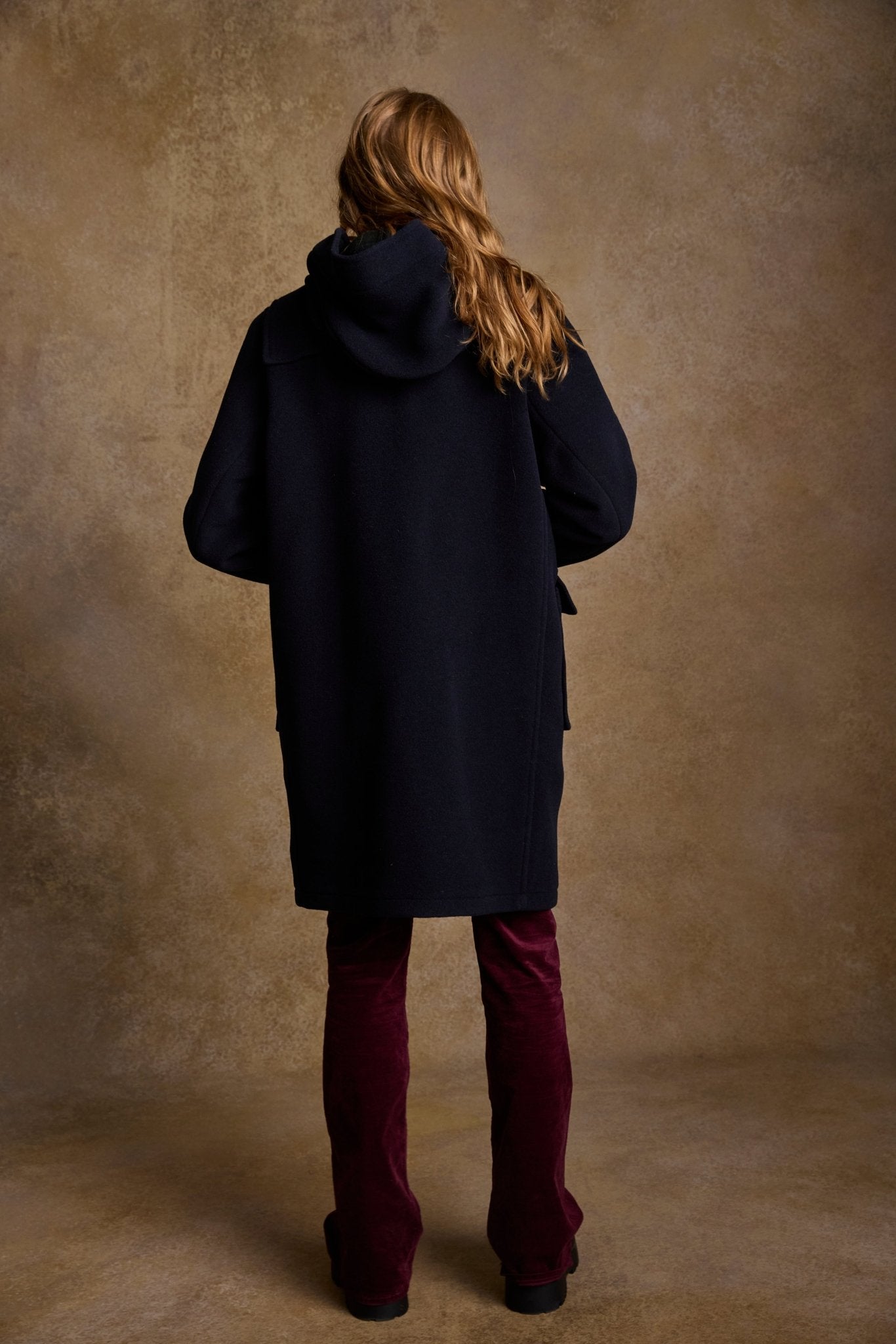 Jack Murphy Clothing - Alex Wool Duffle Coat - Navy - Tweed