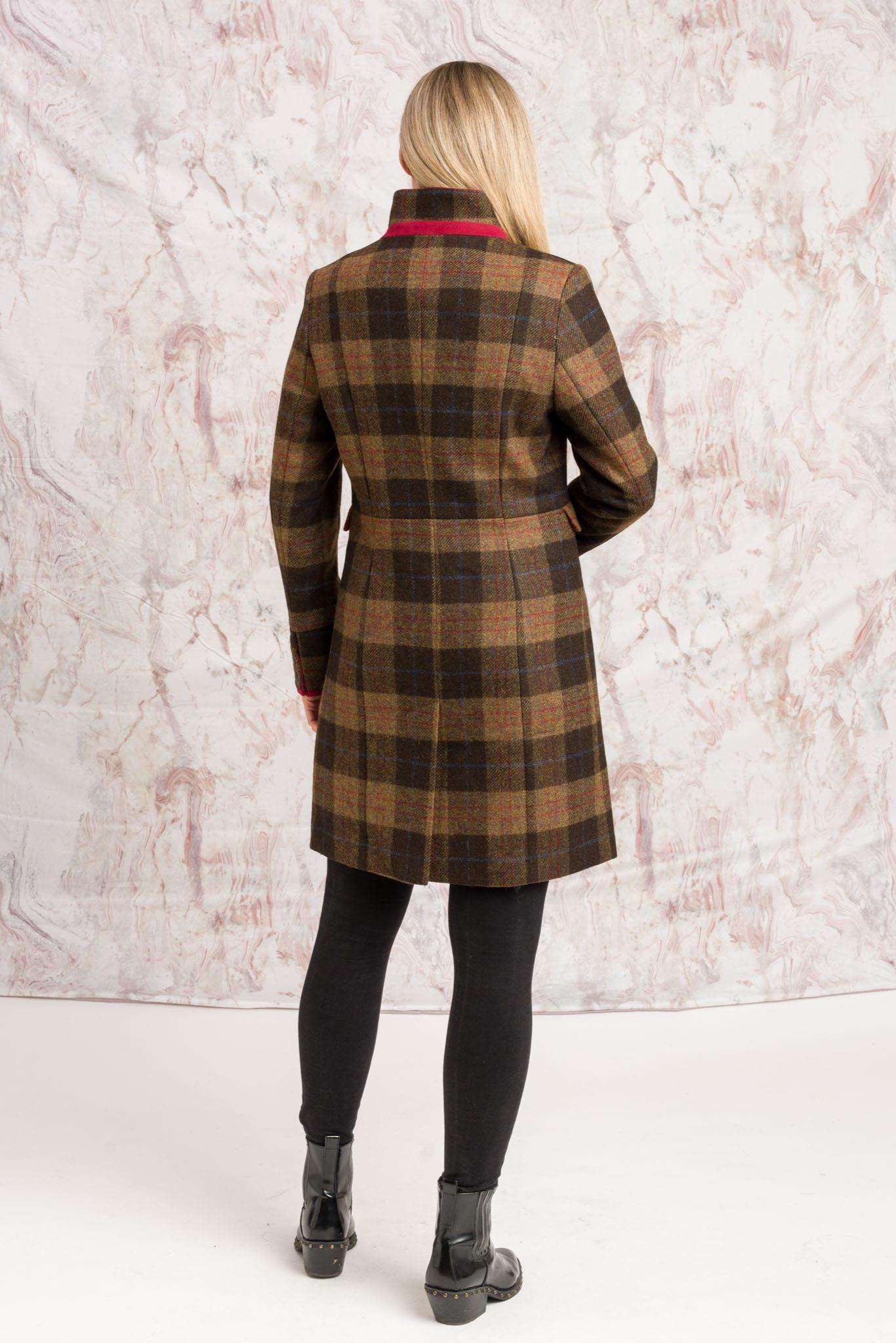 Jack Murphy Ireland - Pamela Tweed Coat - Auburn Check - Tweed