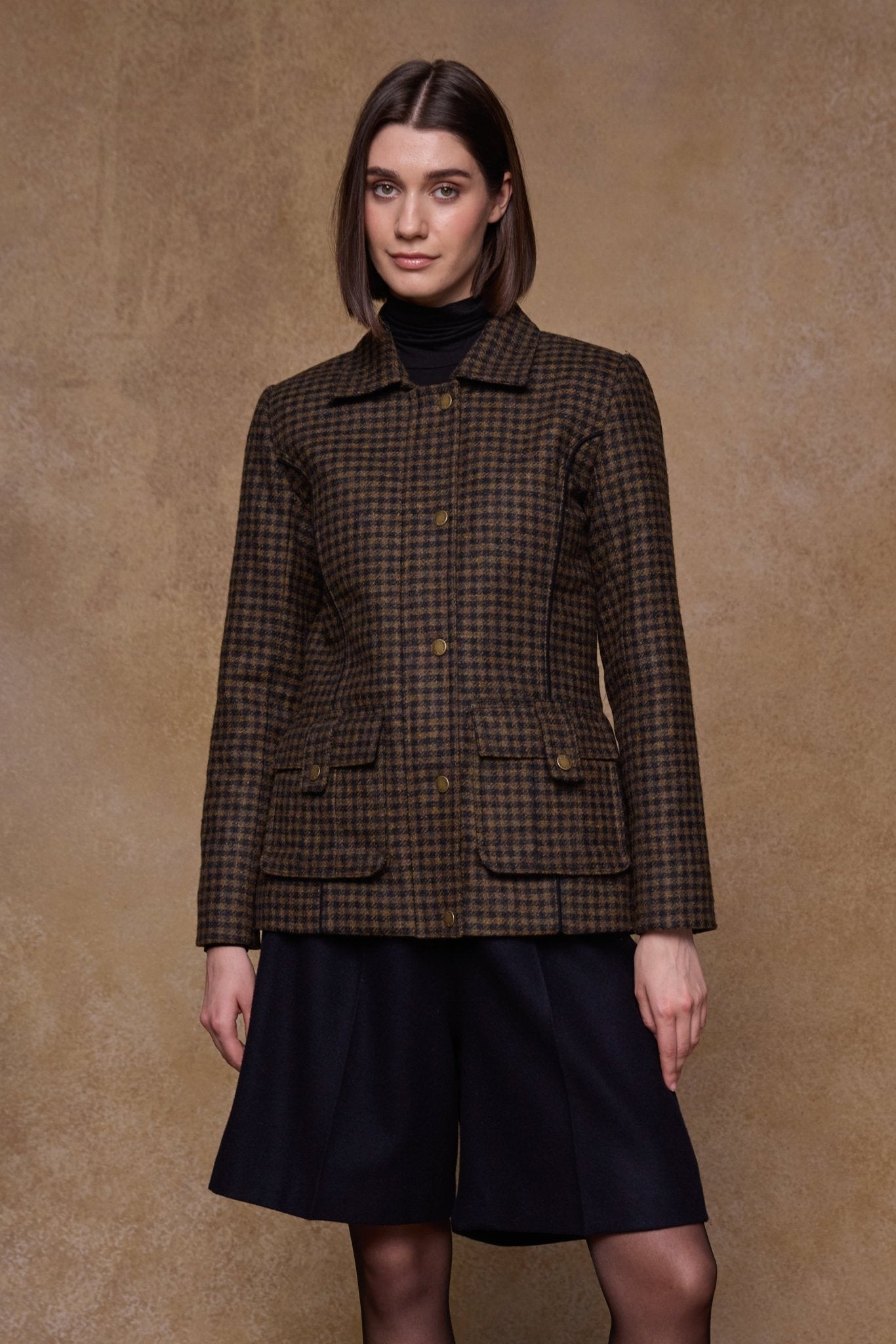 Jack Murphy Clothing - Aine Tweed Jacket - Earth Check - Tweed