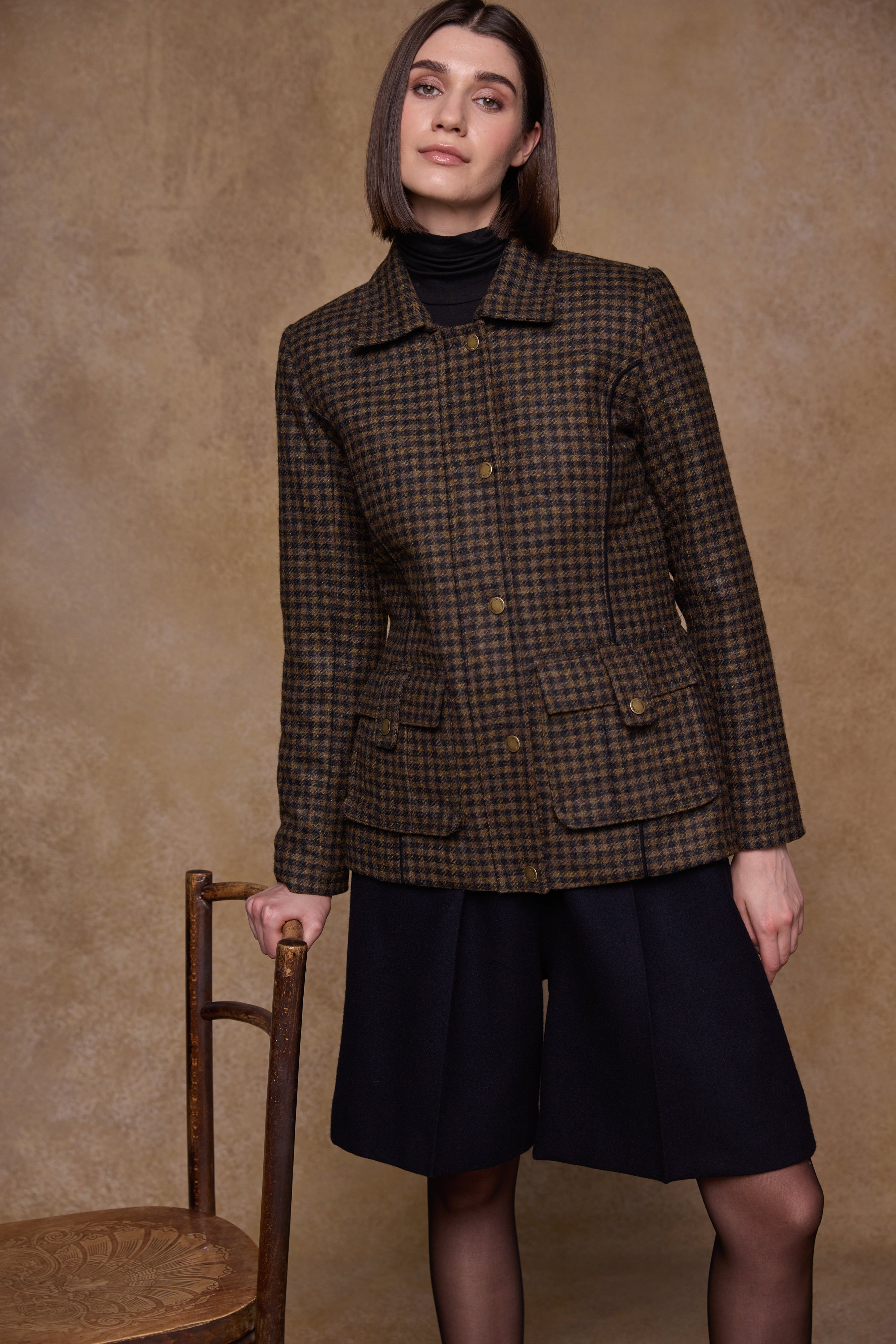 Aine Tweed Jacket - Earth Check