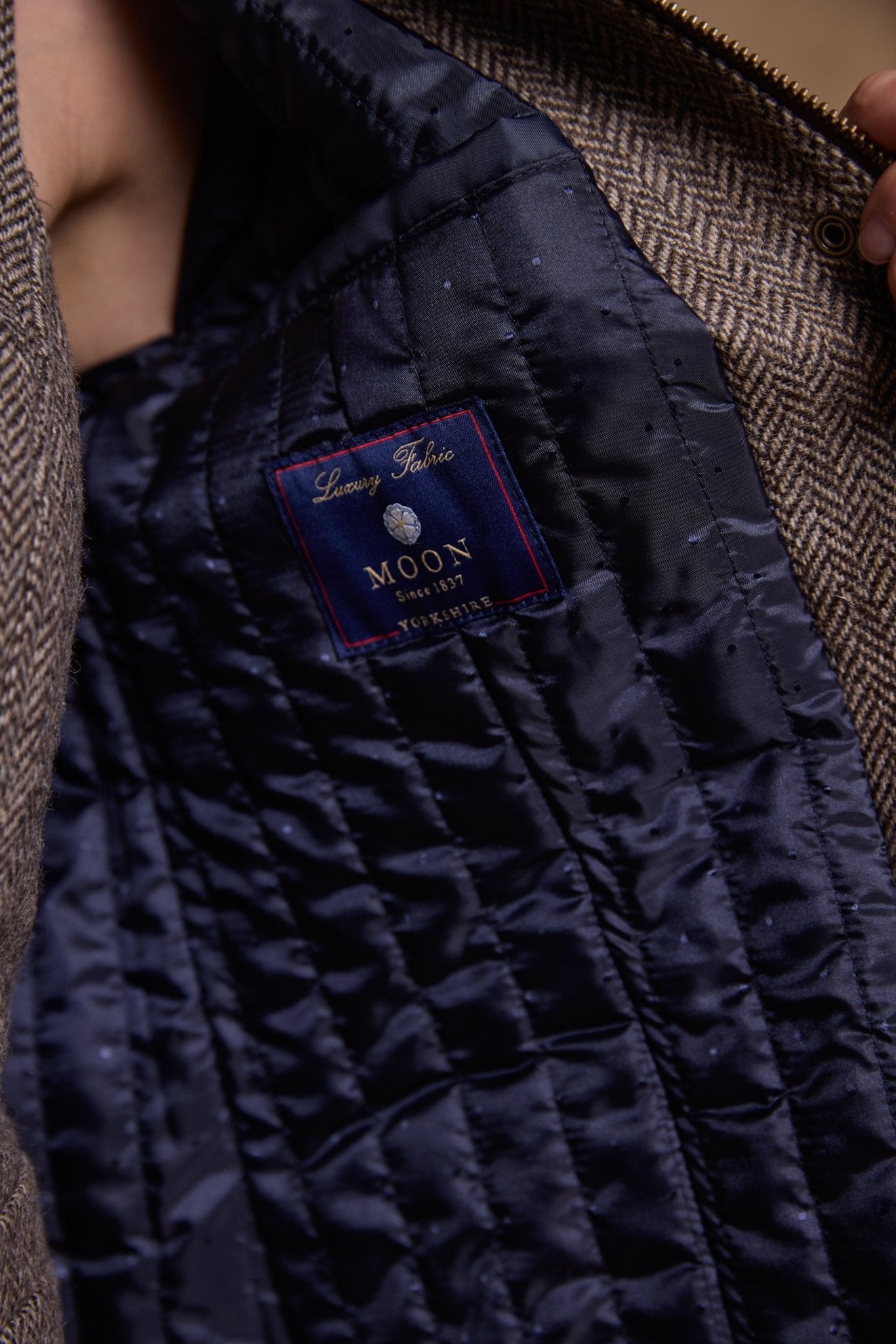 Jack Murphy Clothing - Aine Tweed Jacket - Light Tan Herringbone - Tweed