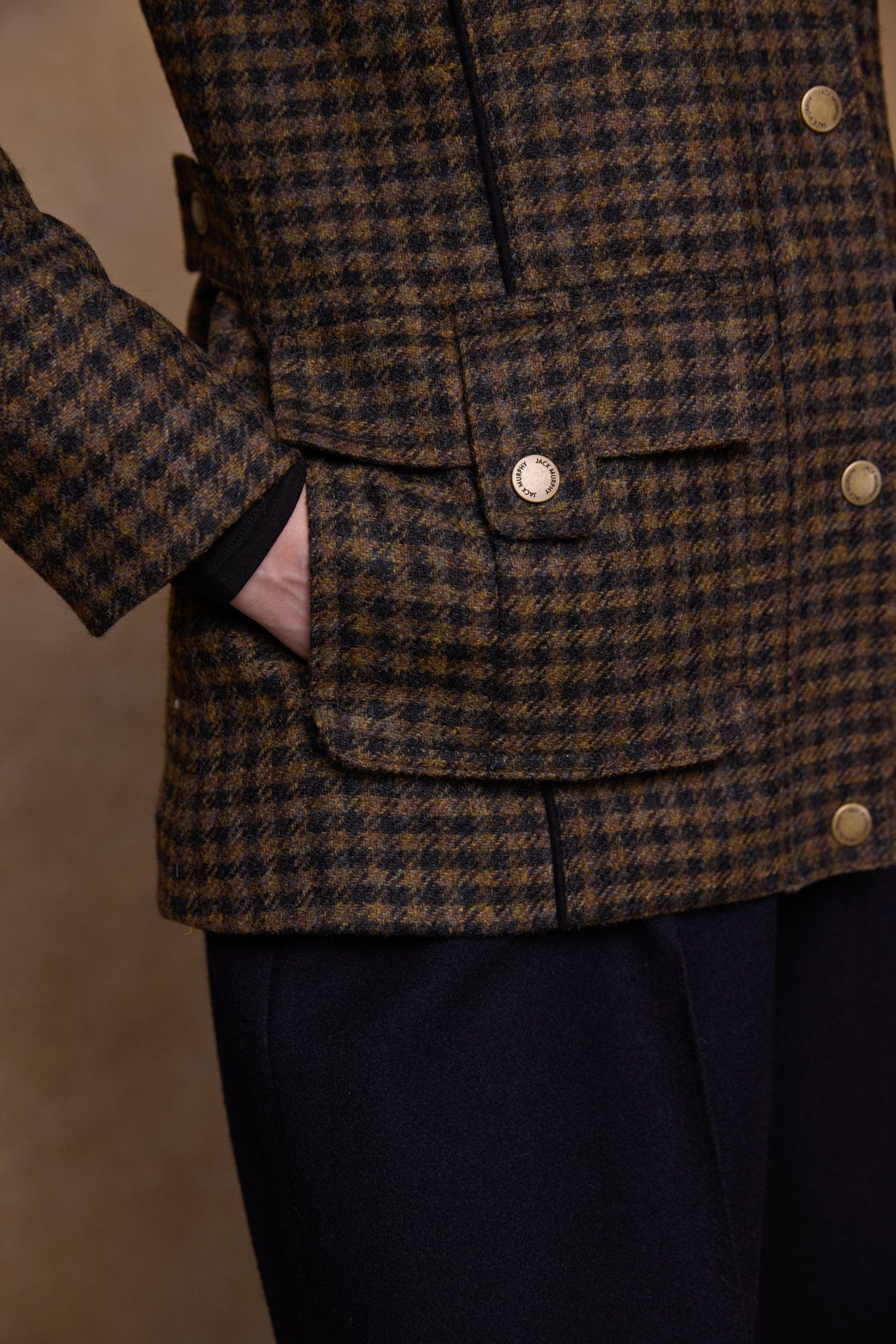 Jack Murphy Clothing - Aine Tweed Jacket - Earth Check - Tweed