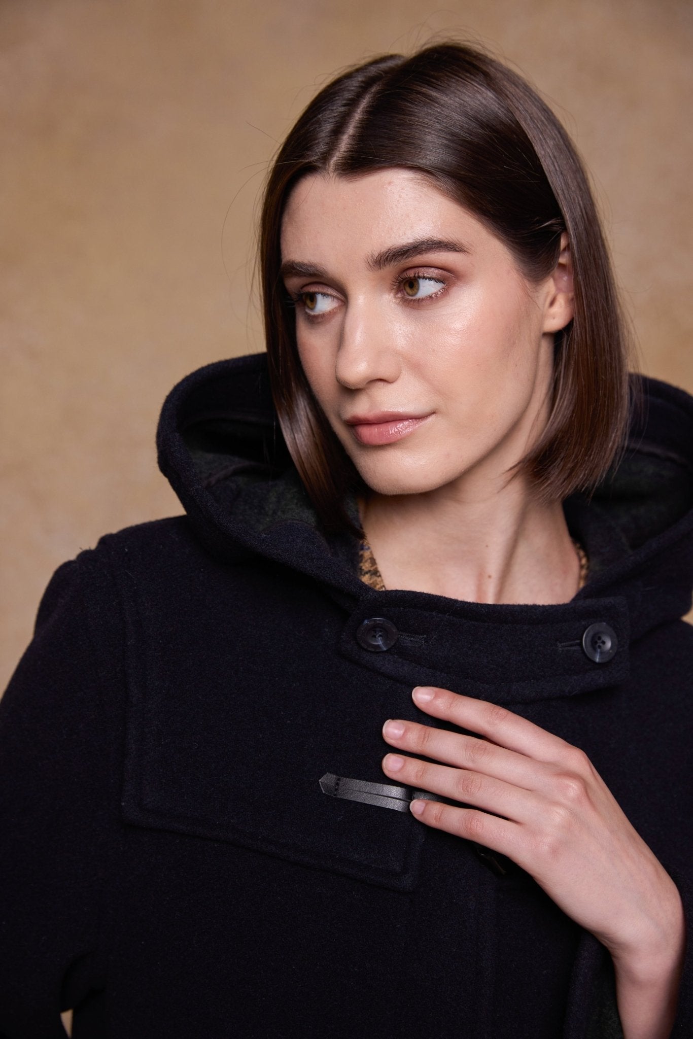 Jack Murphy Clothing - Alex Wool Duffle Coat - Navy - Tweed