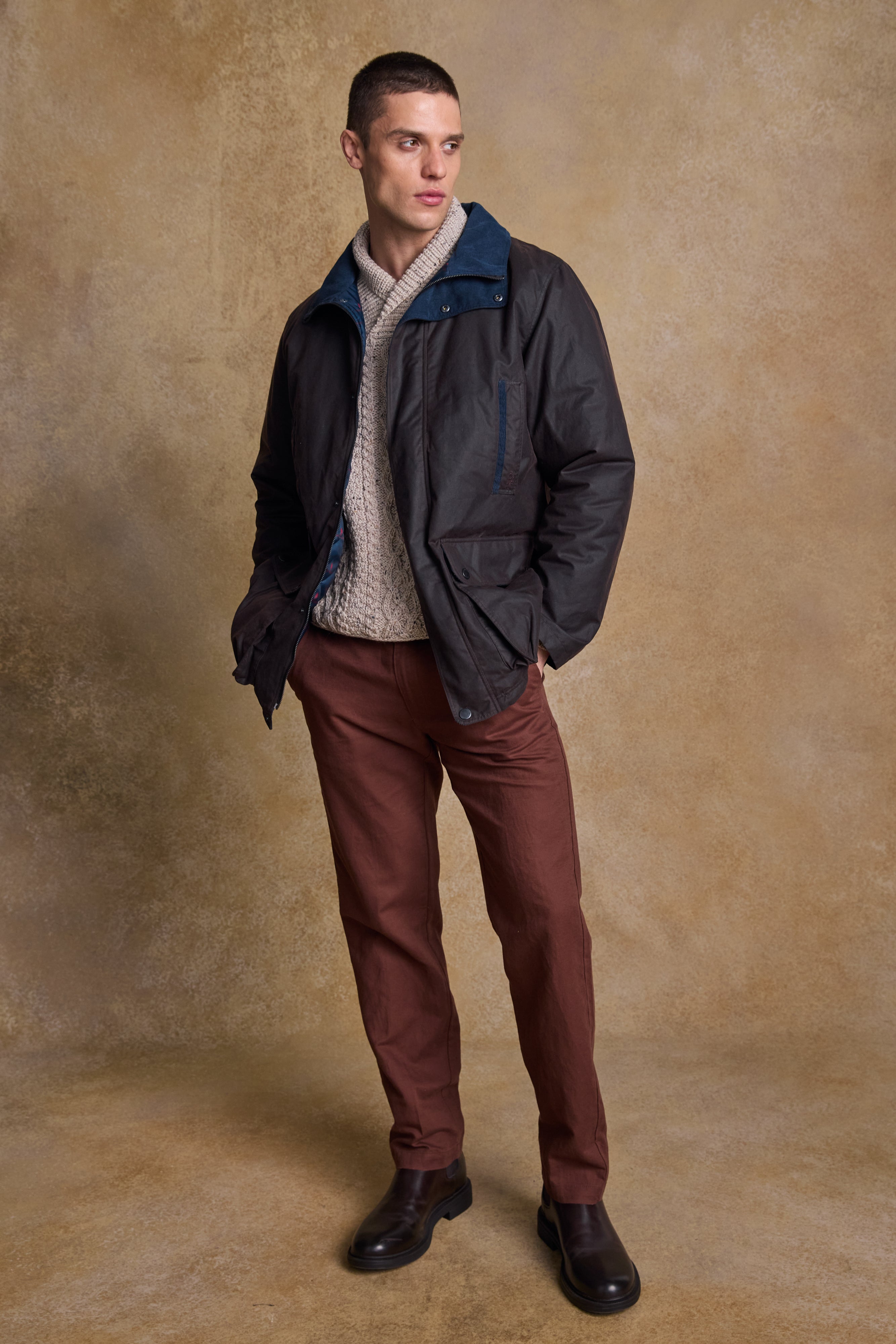 Archie Wax Jacket - Rustic Brown