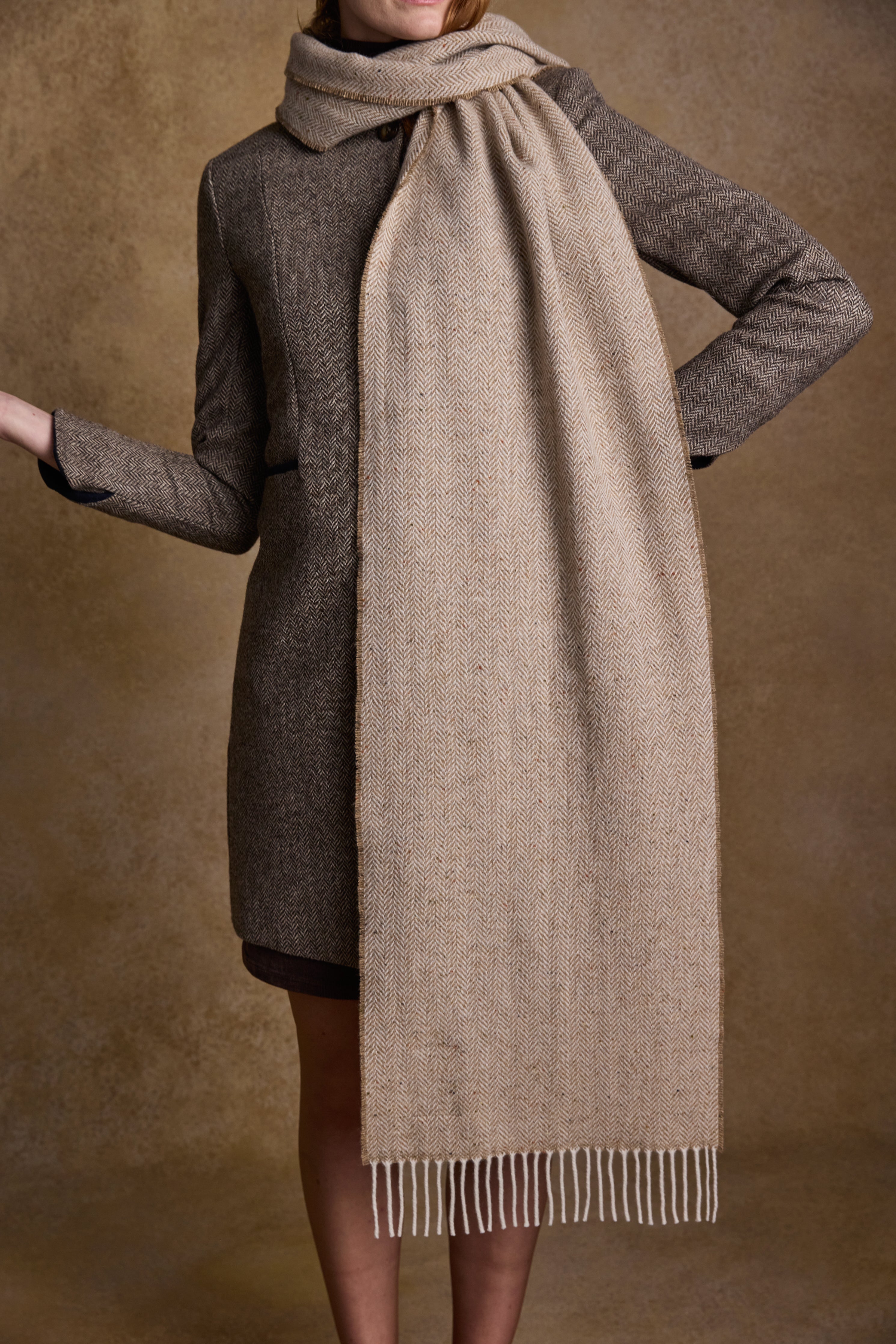 Bonnie Wool Scarf - Sandstone
