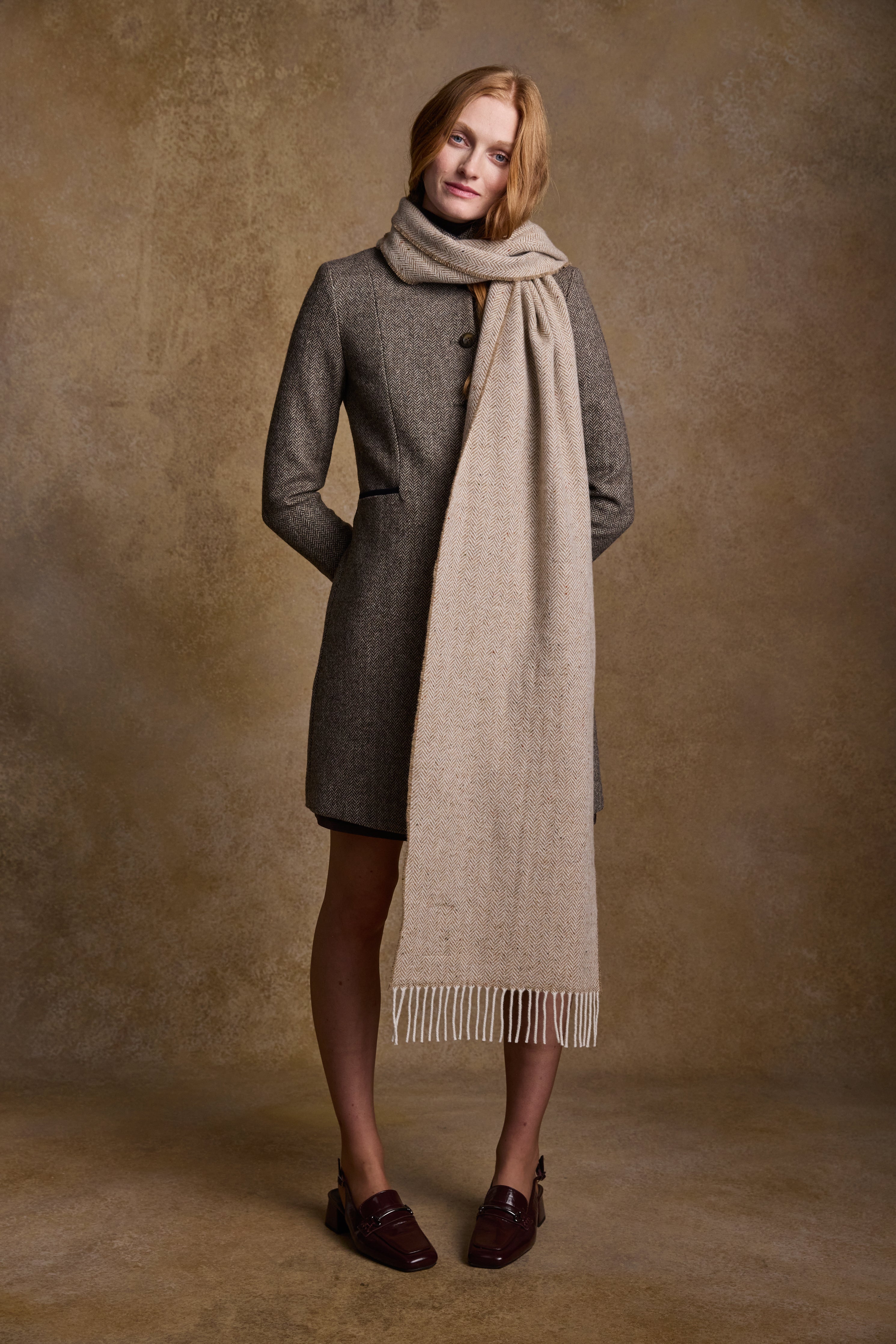 Bonnie Wool Scarf - Sandstone